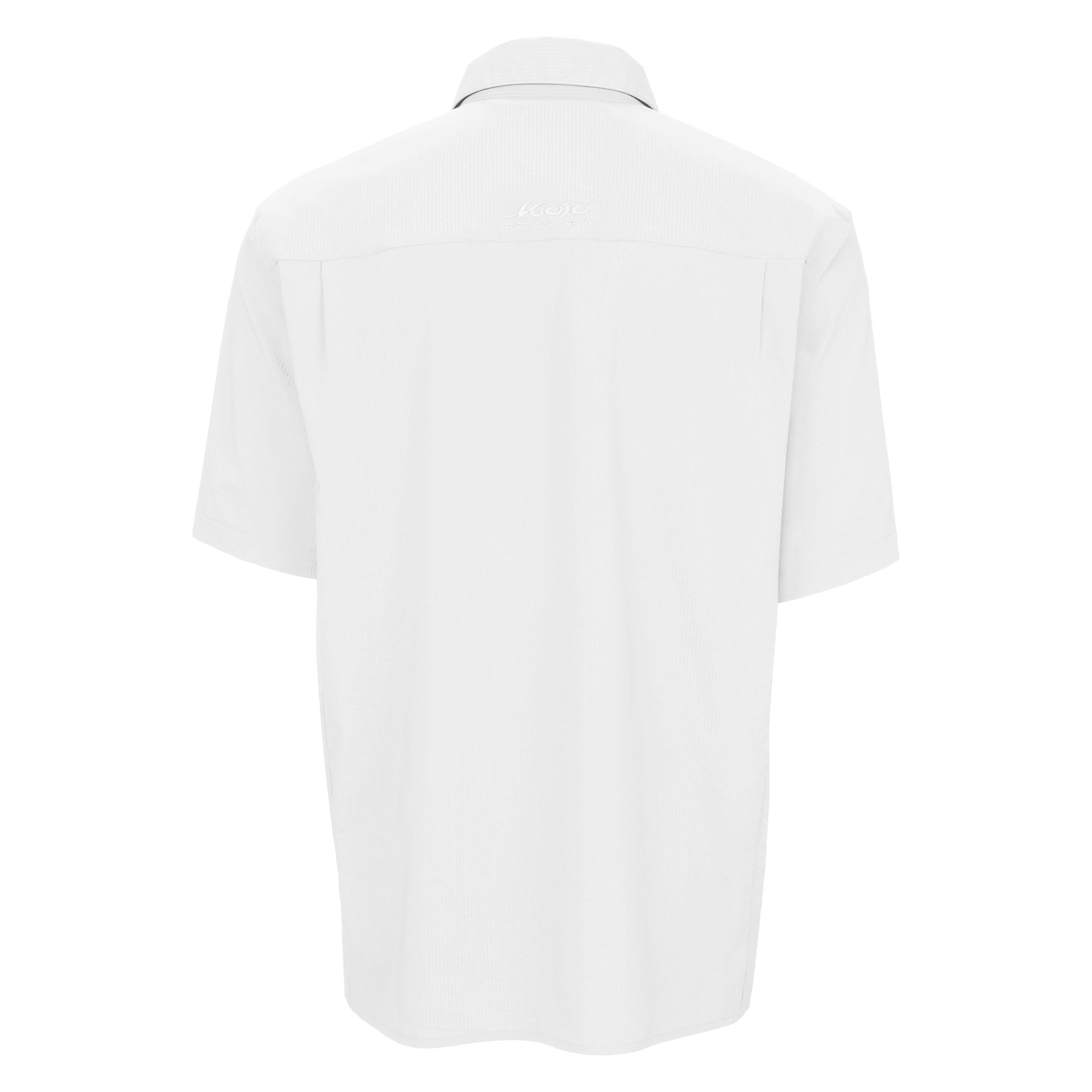 White polo shirt on a white background