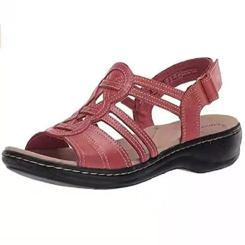 Women Sandals Hollow Out Solid Round Toe  Ankle Strap Casual Shallow - Sun of the Beach Boutique