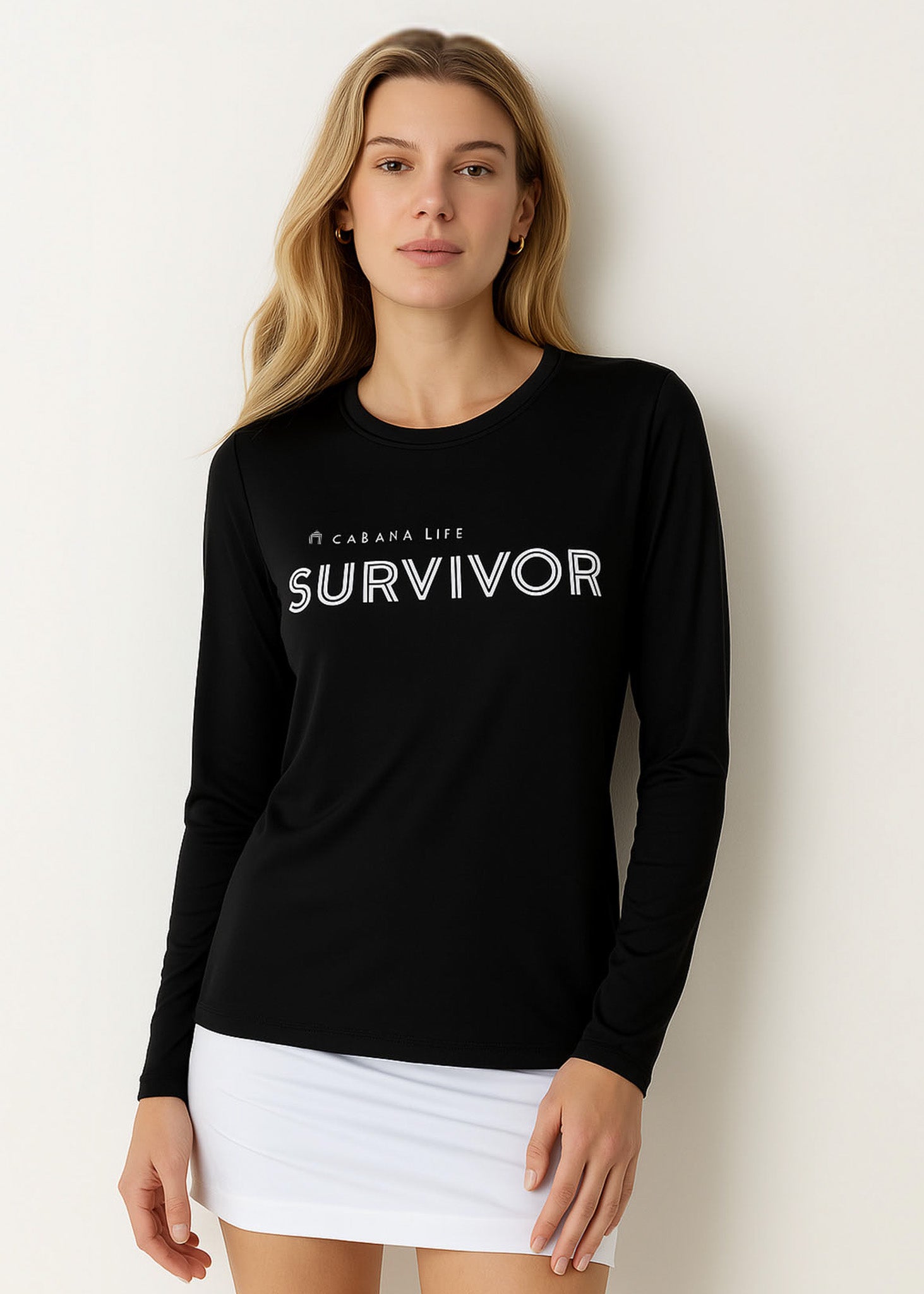 Cabana Life Black Unisex Long Sleeve Survivor Performance Shirt