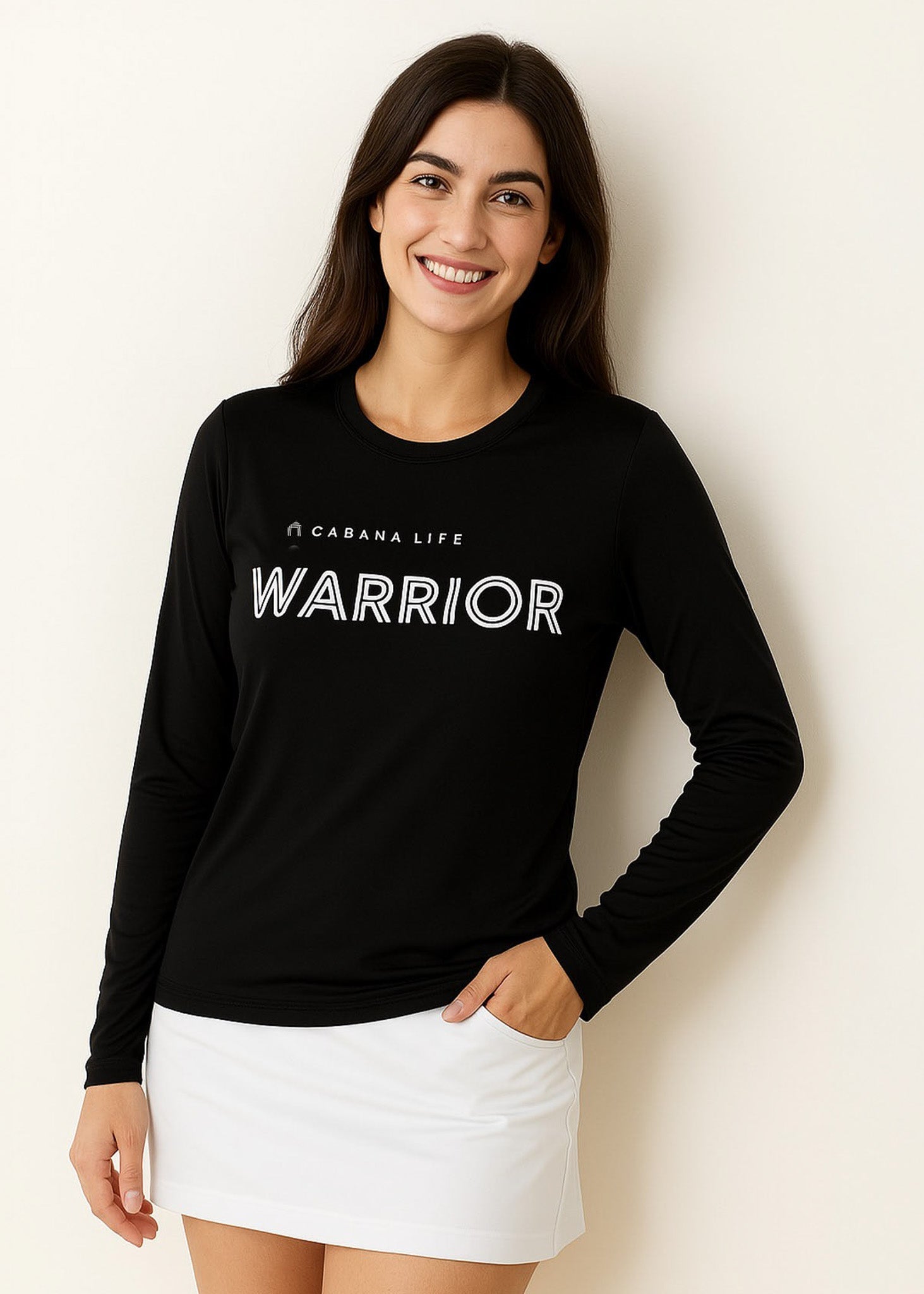 Cabana Life Black Unisex Long Sleeve Warrior Performance Shirt