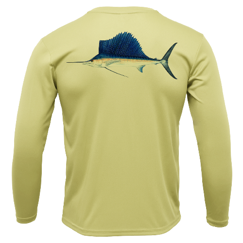 Saltwater Born - USA Sailfish Long Sleeve UPF 50+ Dry-Fit Shirt