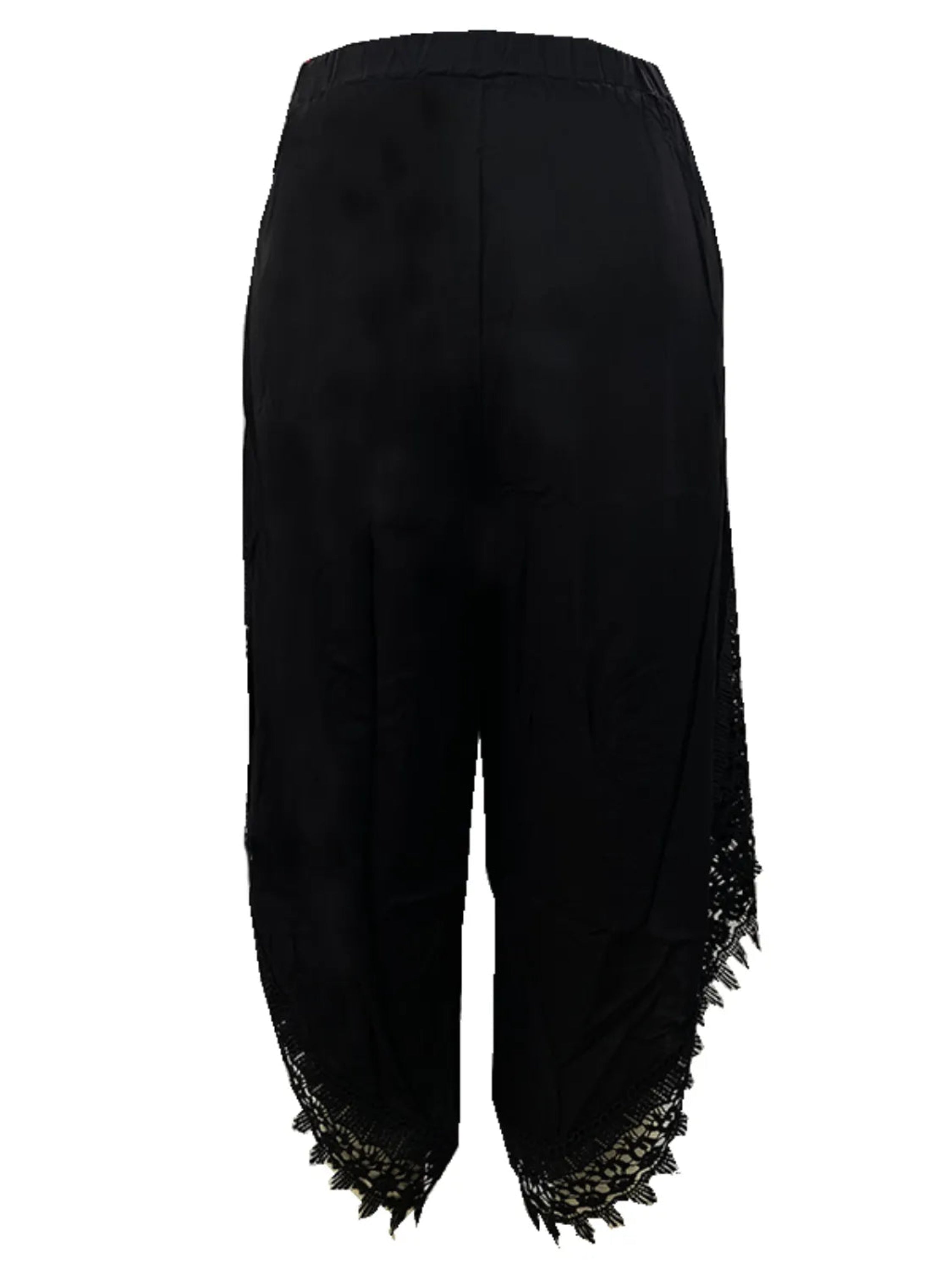 Full Size Lace Detail Wide Leg Pants