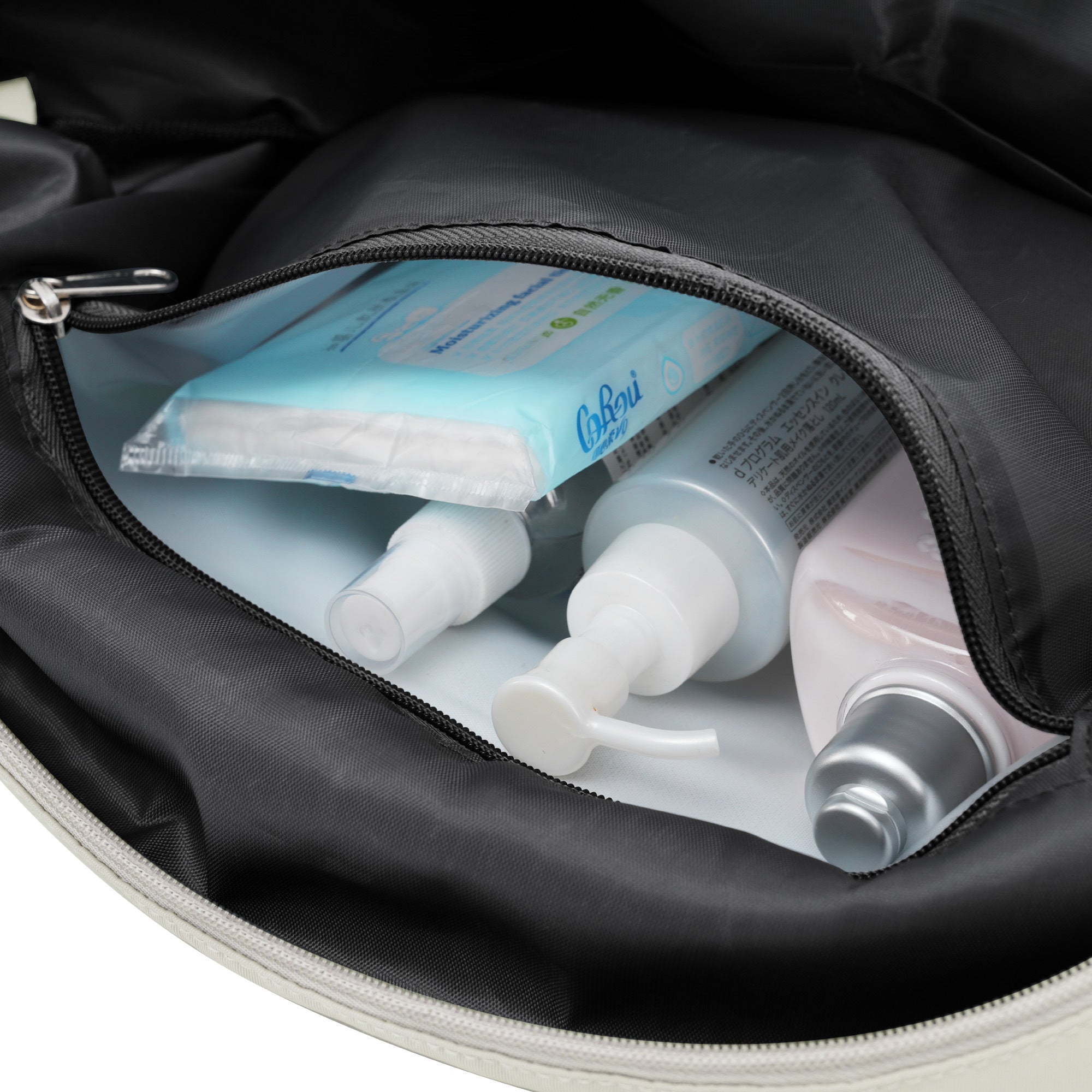  Ivory Expandable ABS Durable Suitcase with Travel Bag