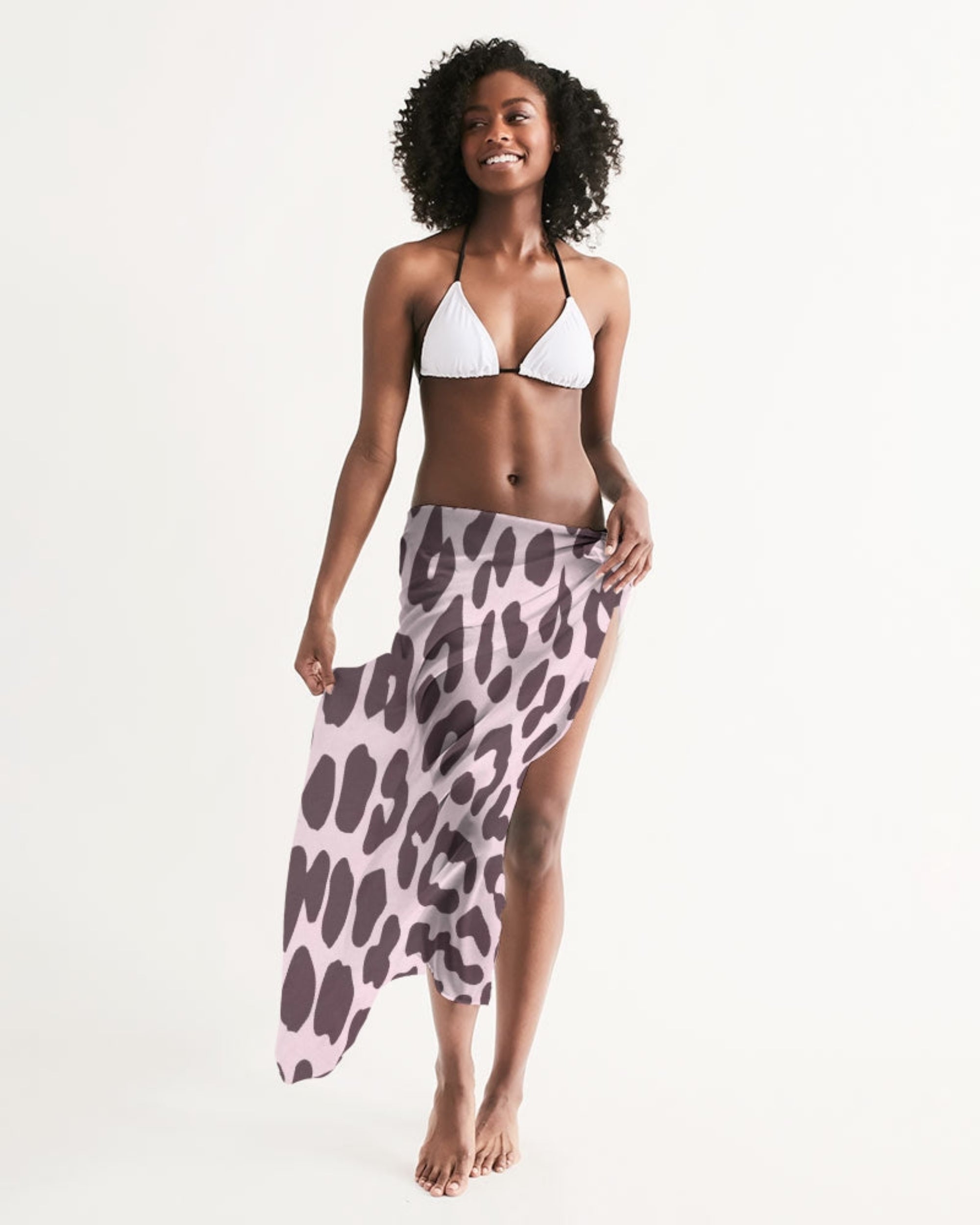 Pink Leopard Print Sarong