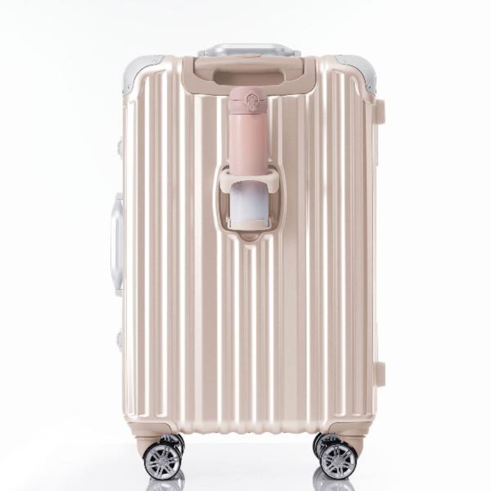 1pc 24in Aluminum Frame Luggage with USB port, Vacation Carry-On