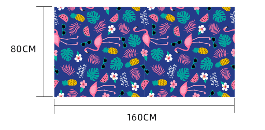 flamingo beach towel