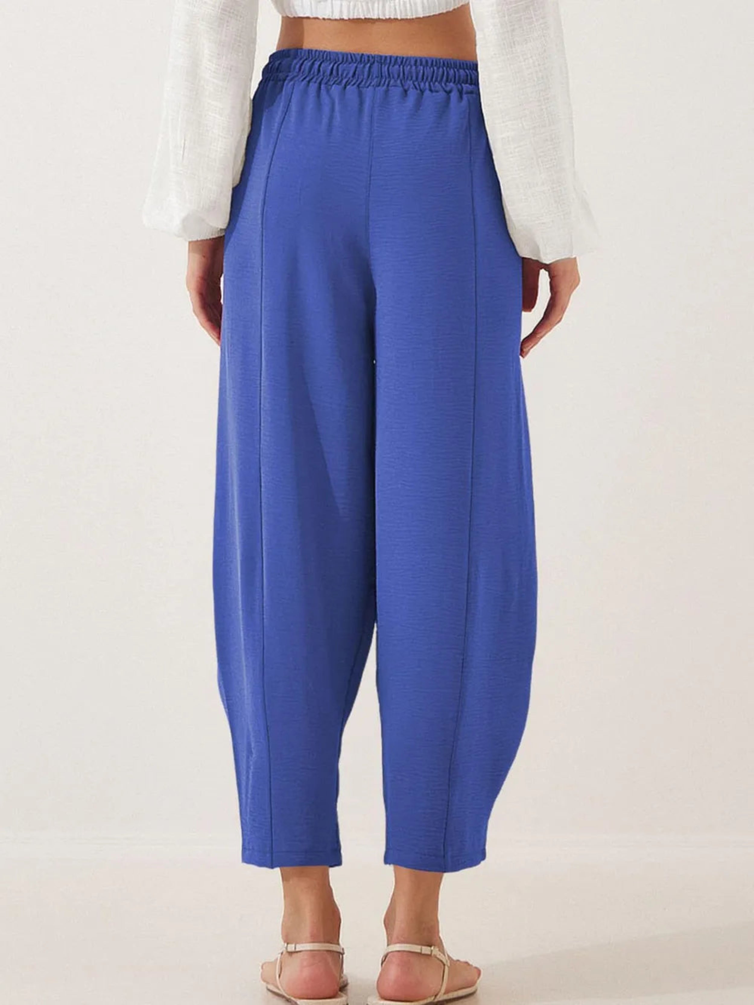 Full Size Drawstring Cropped Jogger Pants
