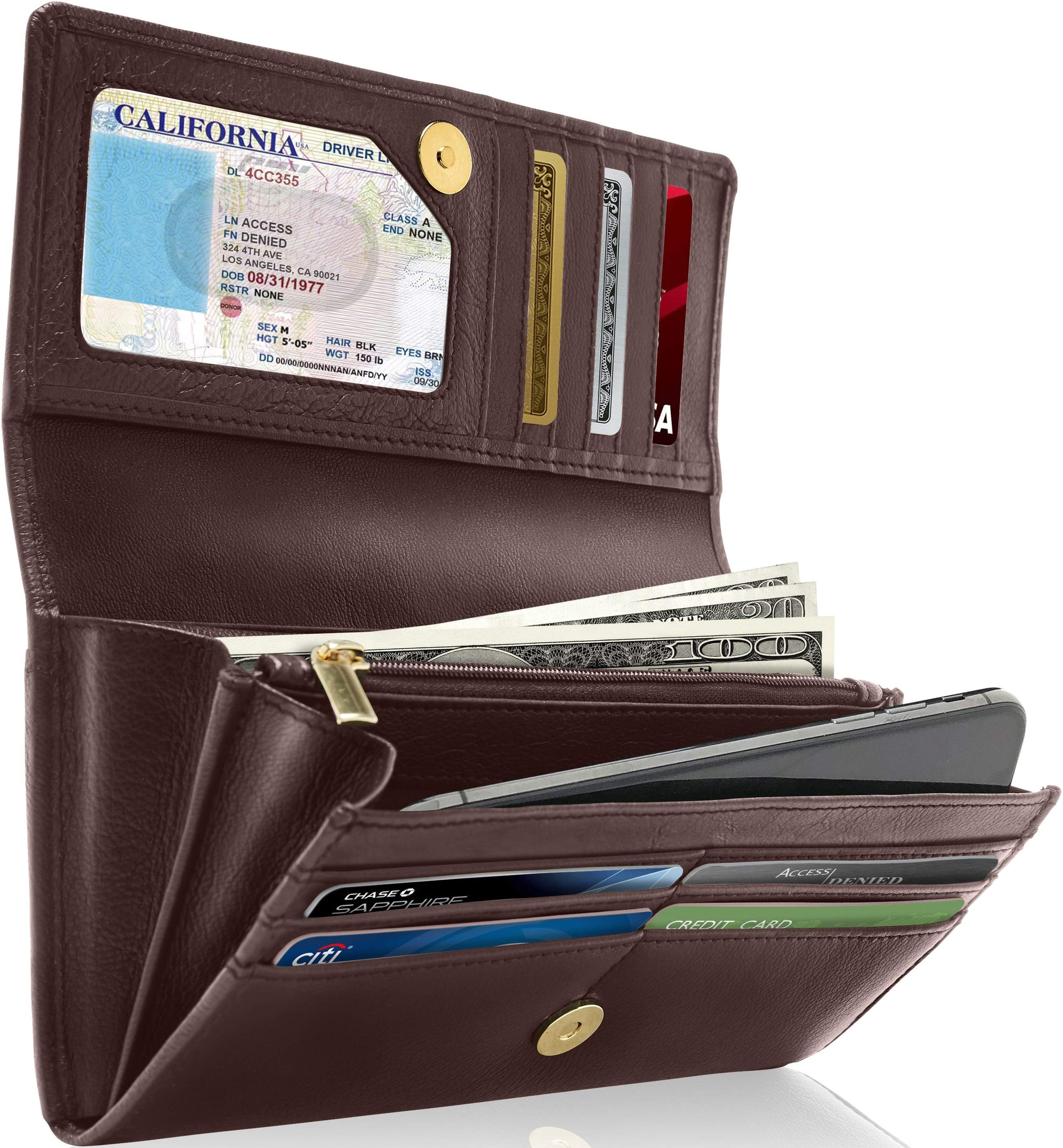 Accordion Clutch With Removable Checkbook Holder