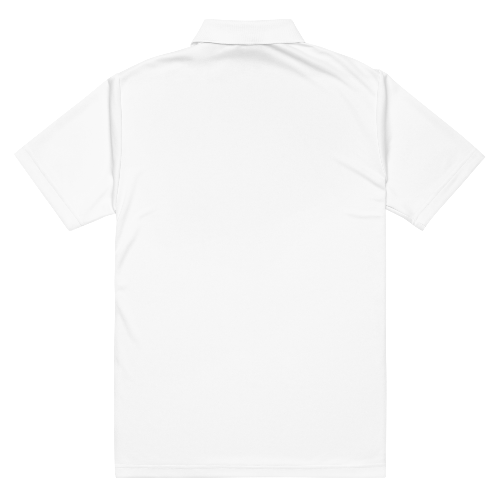 White polo shirt on a white background
