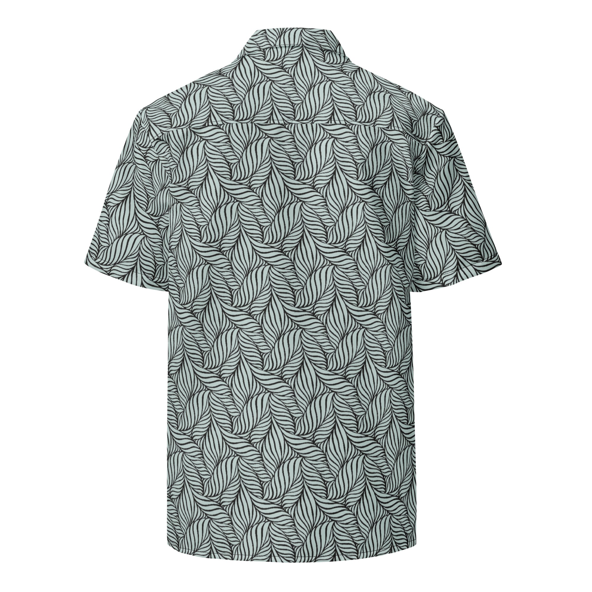 Grey Palm Button Down Hawaiian Shirt
