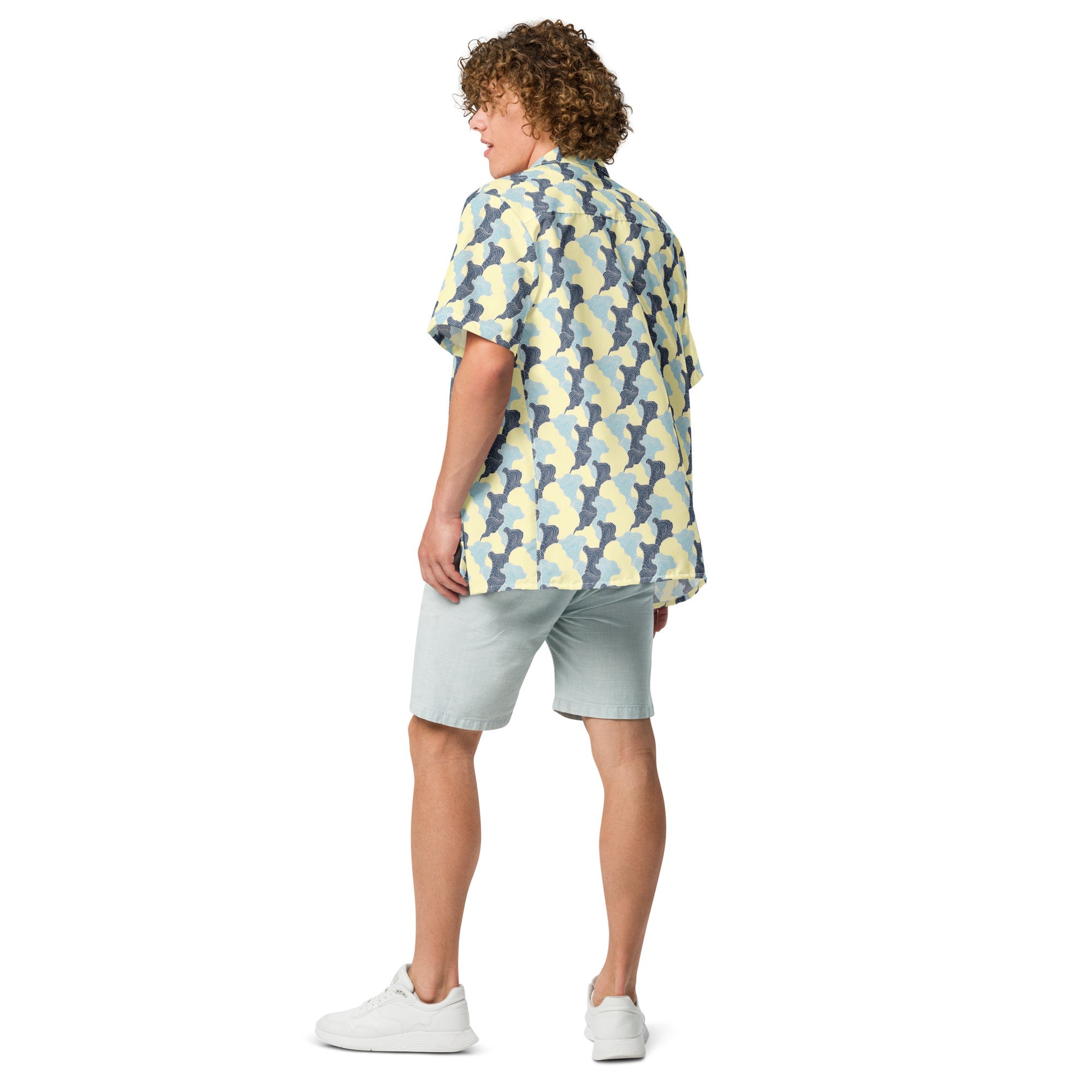 Tropical Swirl Button Down Hawaiian Shirt