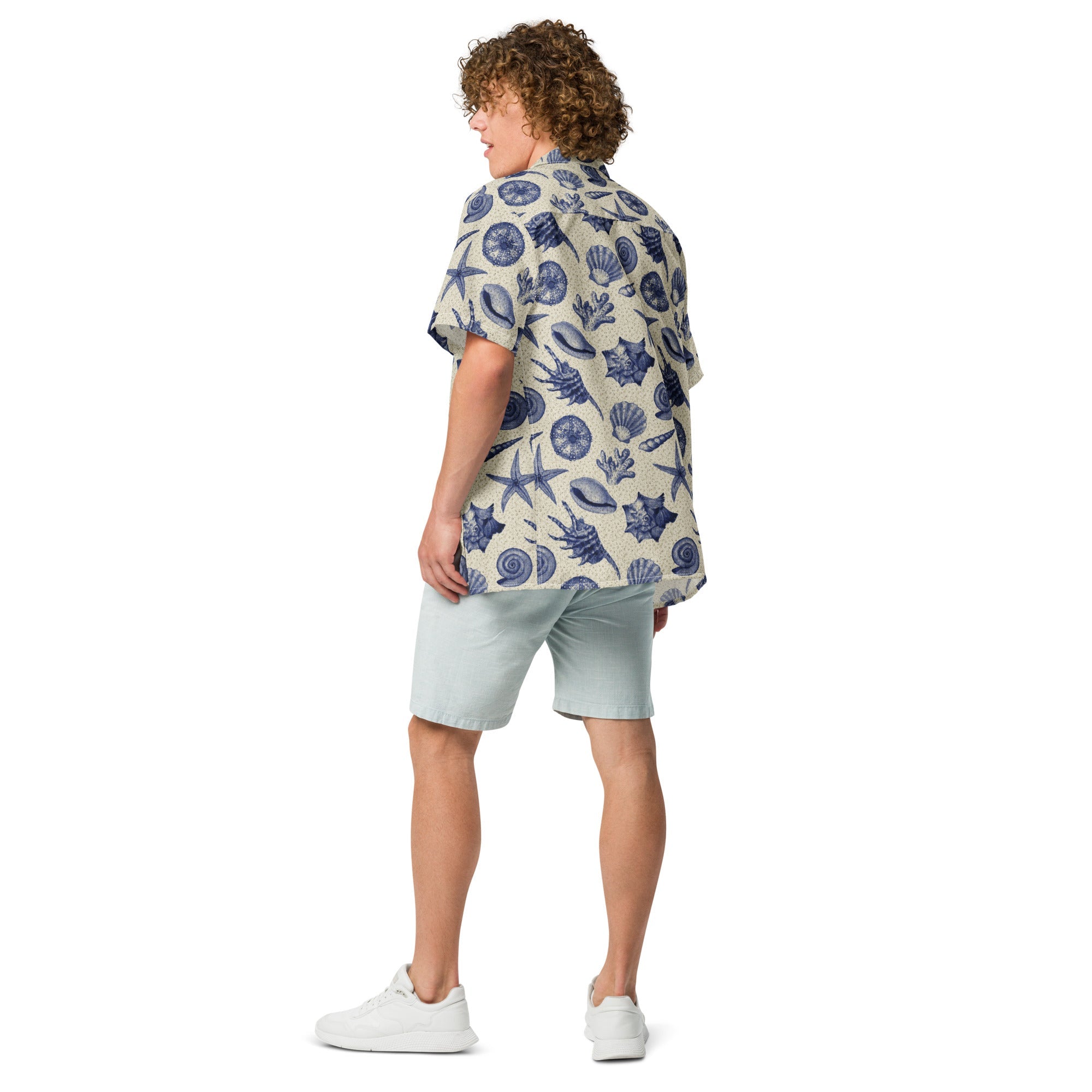 Men’s Vintage Beach Shell Hawaiian Shirt 