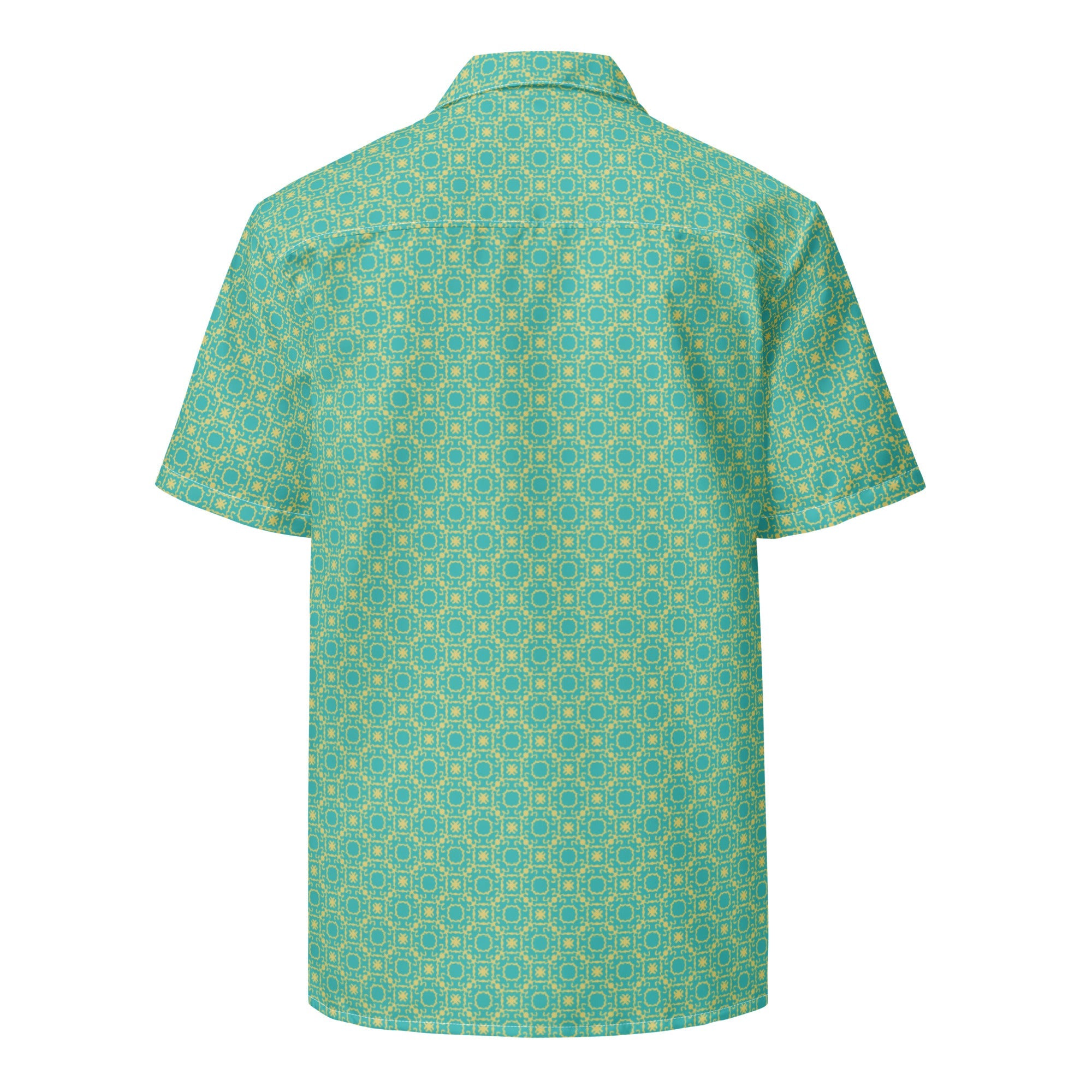 Palm Frond Prism Button Down Hawaiian Shirt
