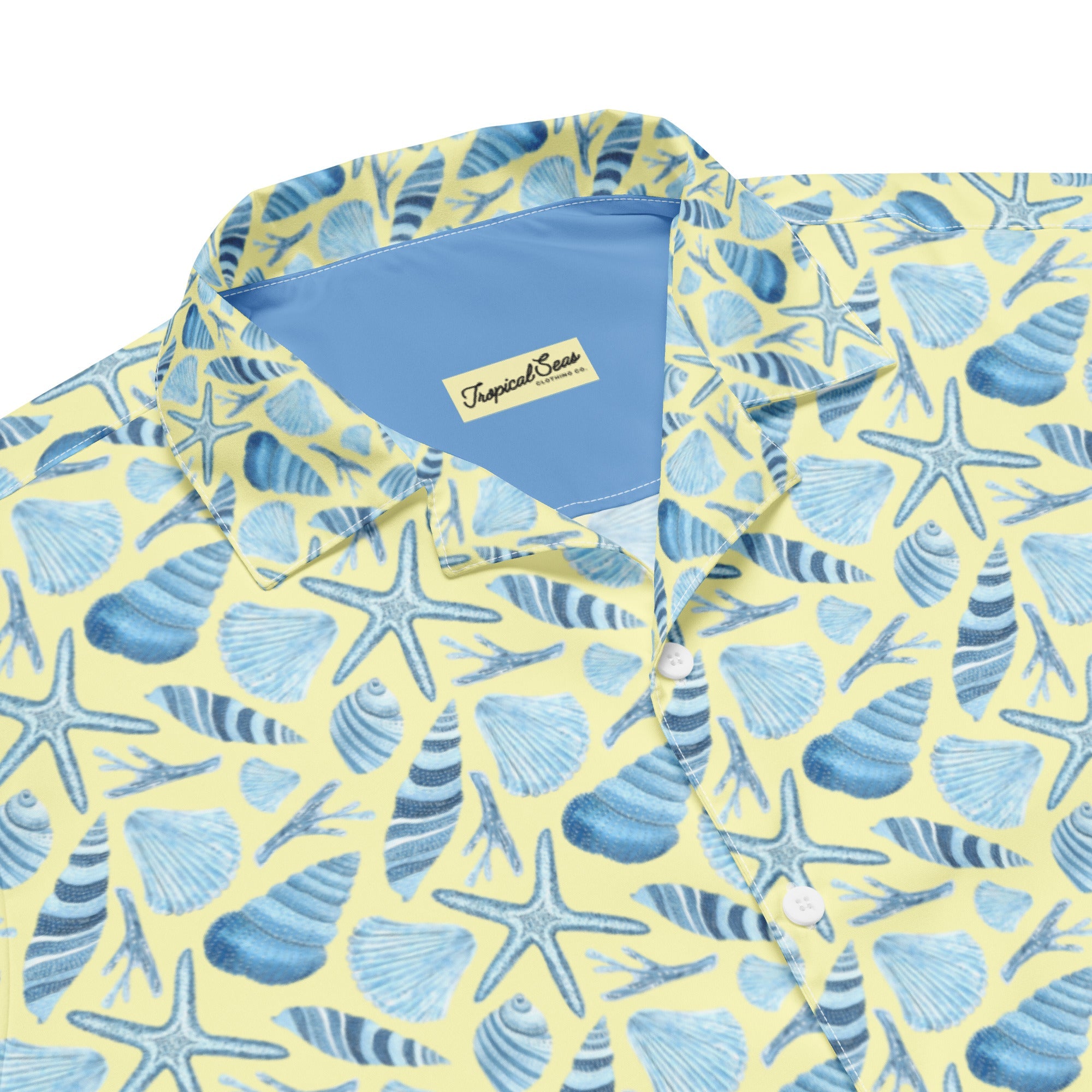 Sunny Shell Button Down Hawaiian Shirt