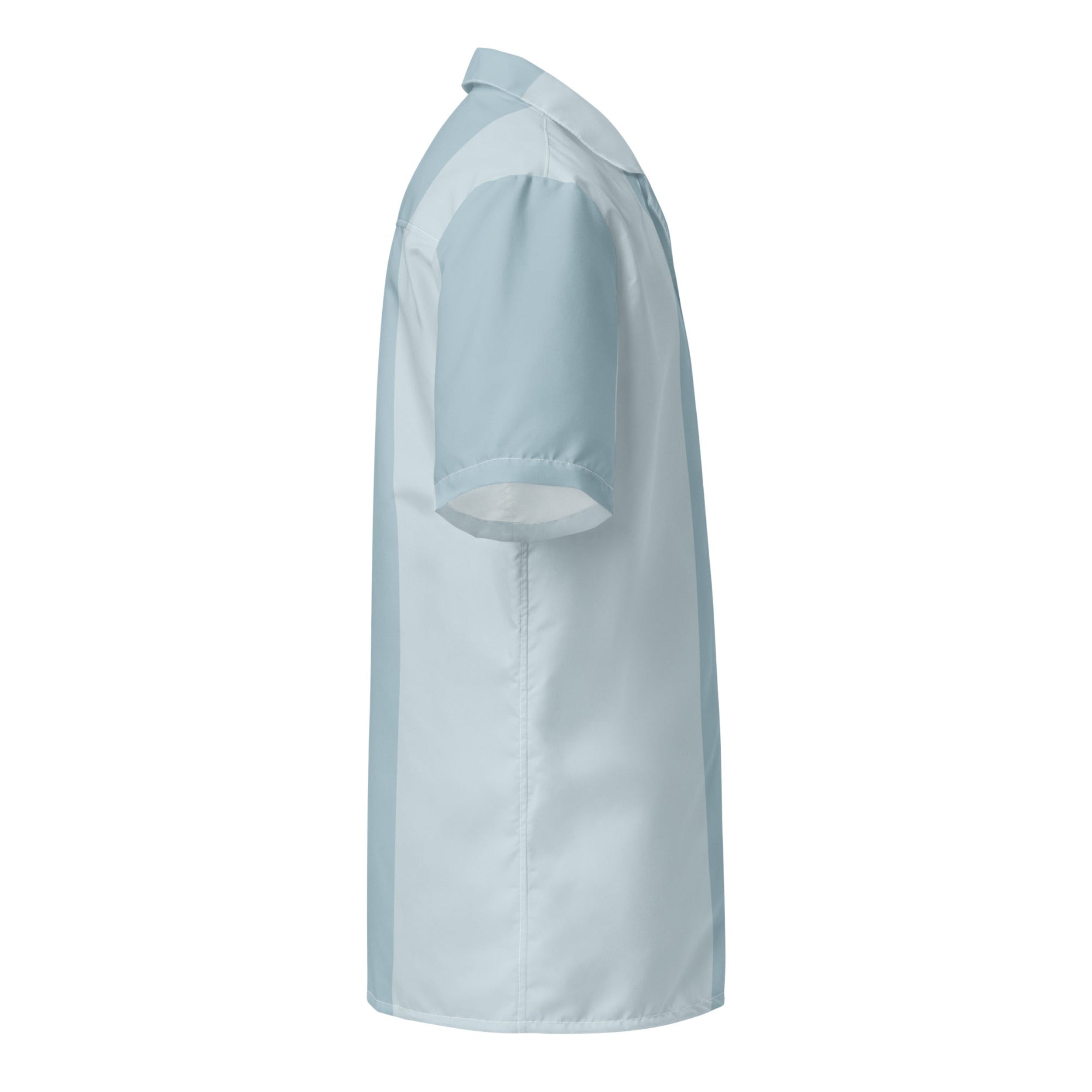 Mako Blue and Gray Button Down Camp Shirt