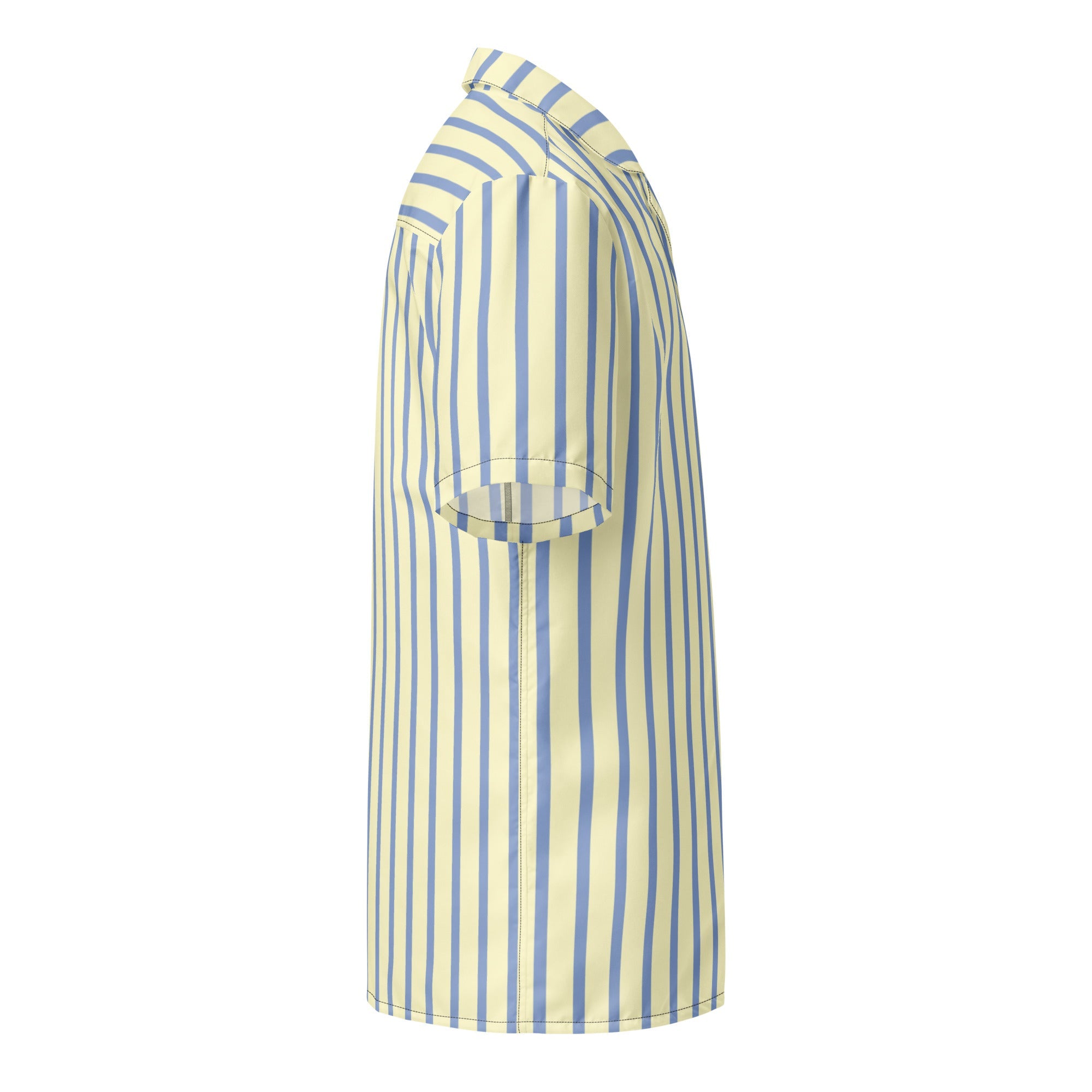 Mellow Yellow an Marlin Blue Striped Button-Down Camp Shirt
