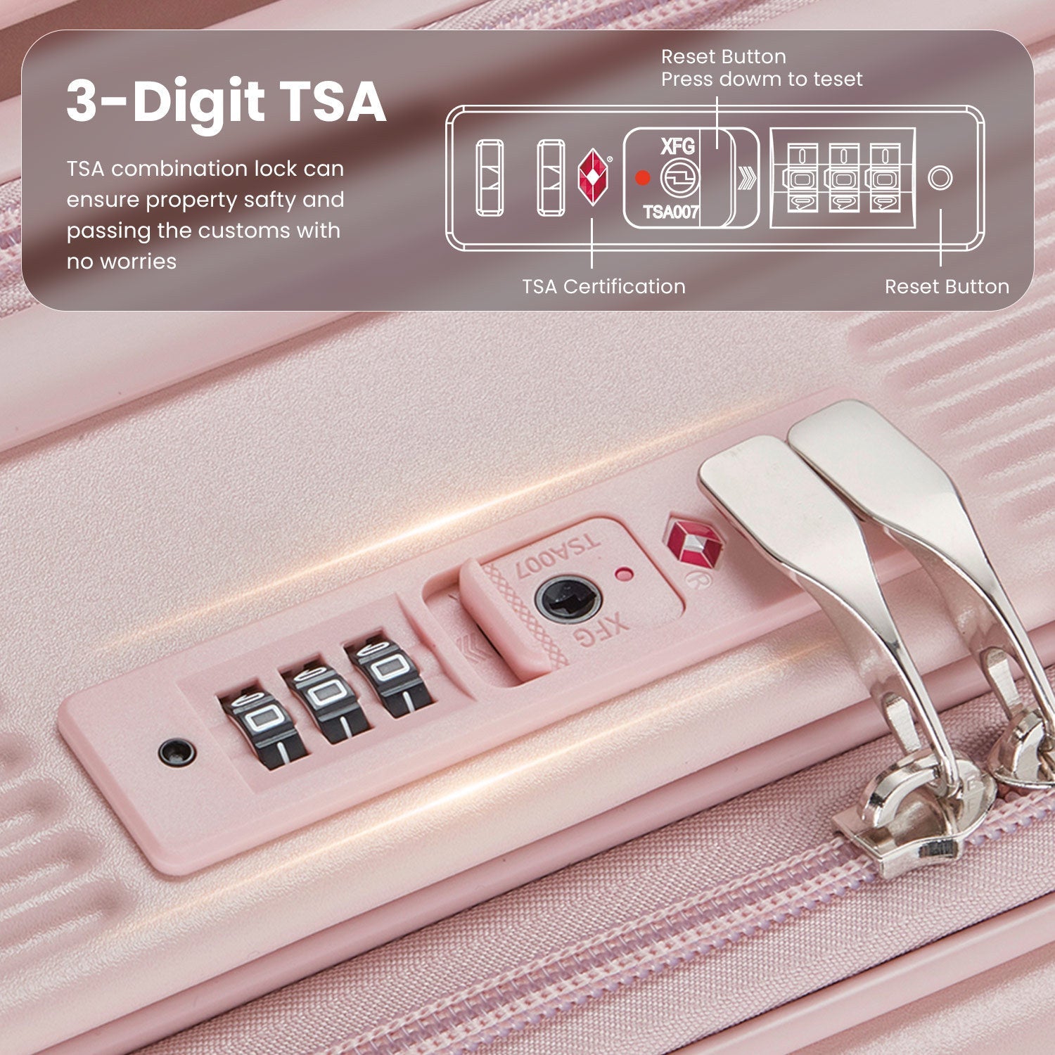 Pink Carry On Luggage with Front Open Door and Laptop Interlayer