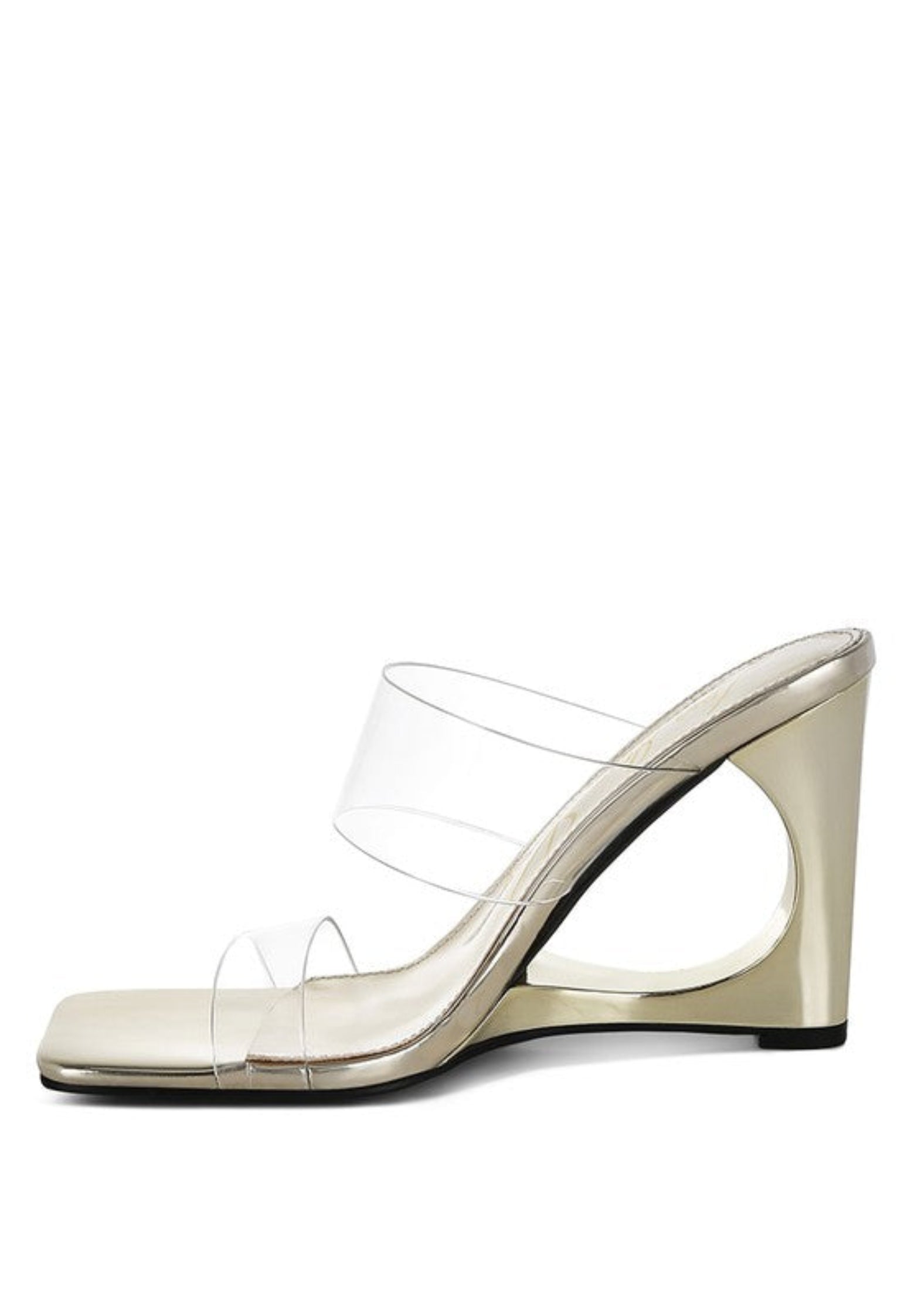 Zelene Fantasy Wedge Heel Clear Sandals