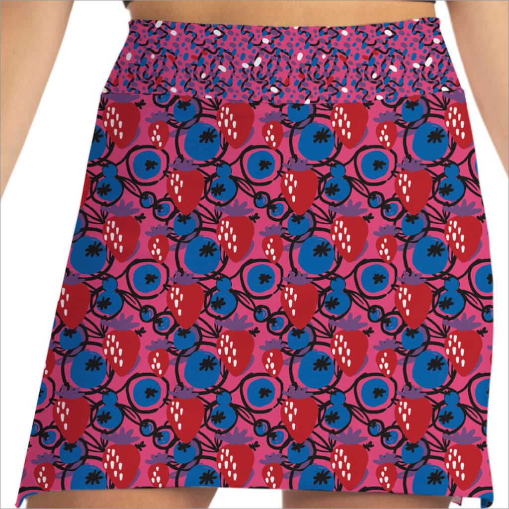 Skirt with a colorful pattern on a white background