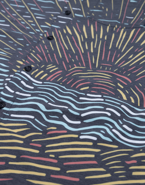 Black Sunburst Vagabond Button Up