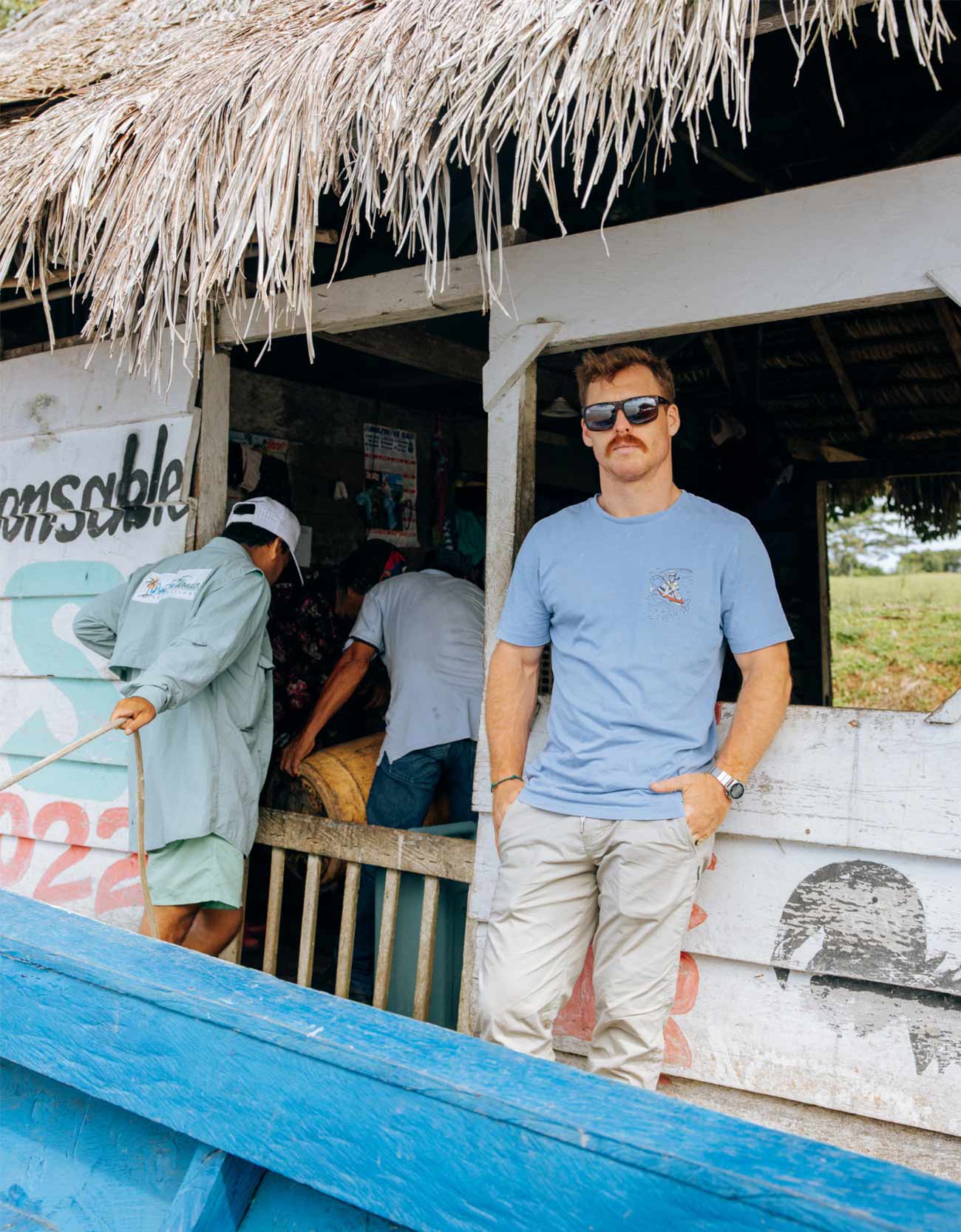 White Lobster Acid Wash Tee