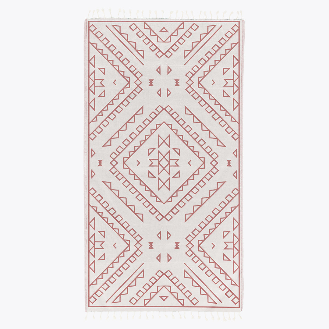 Rug with geometric pattern on a white background