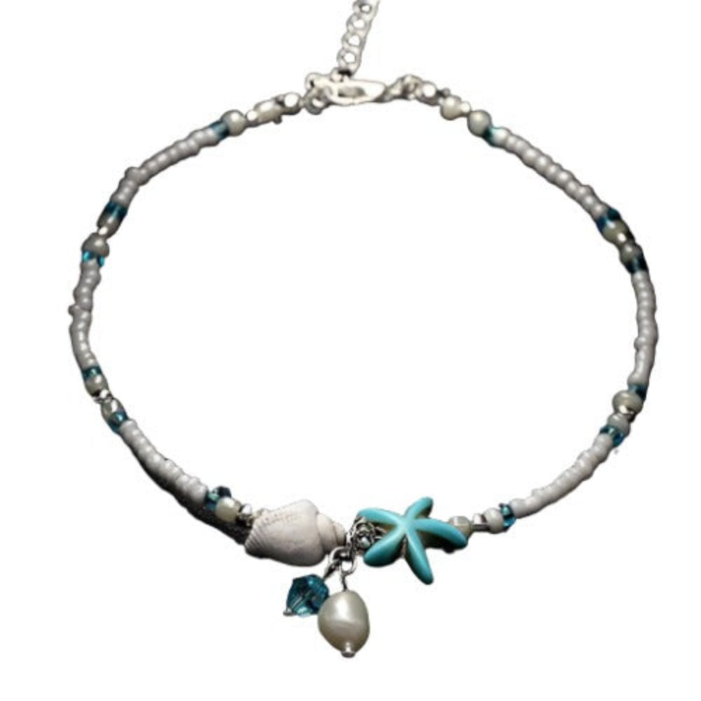 Beach Beaded Starfish Anklet