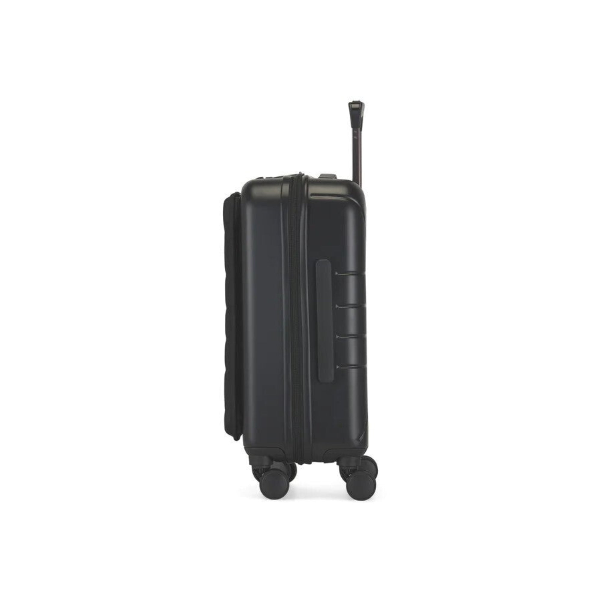 Black suitcase on a white background