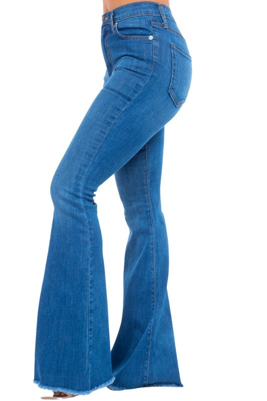 Bell Bottom Jean in Medium Blue