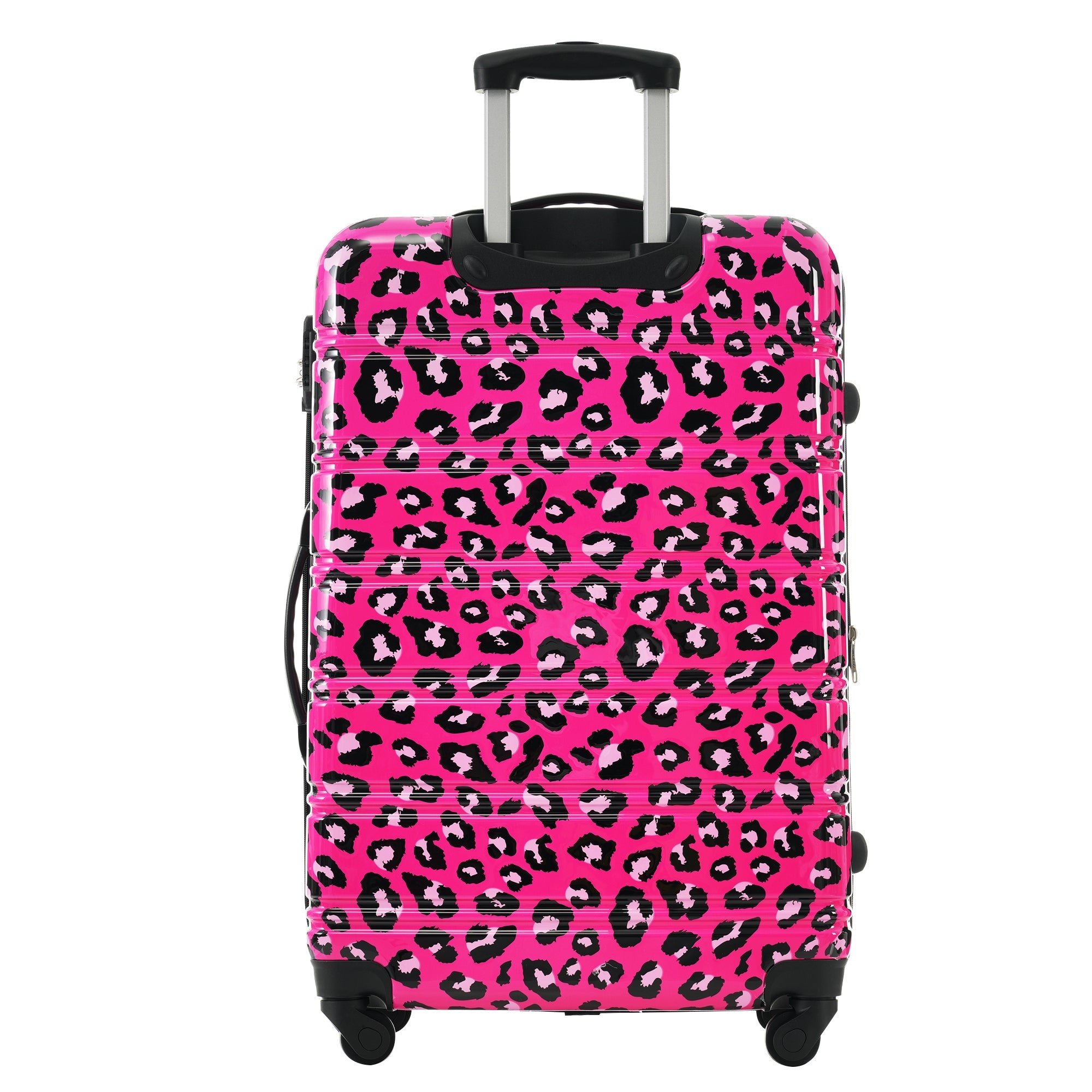 Hot Pink Three Piece Hardshell Luggage Set with TSA Lock 