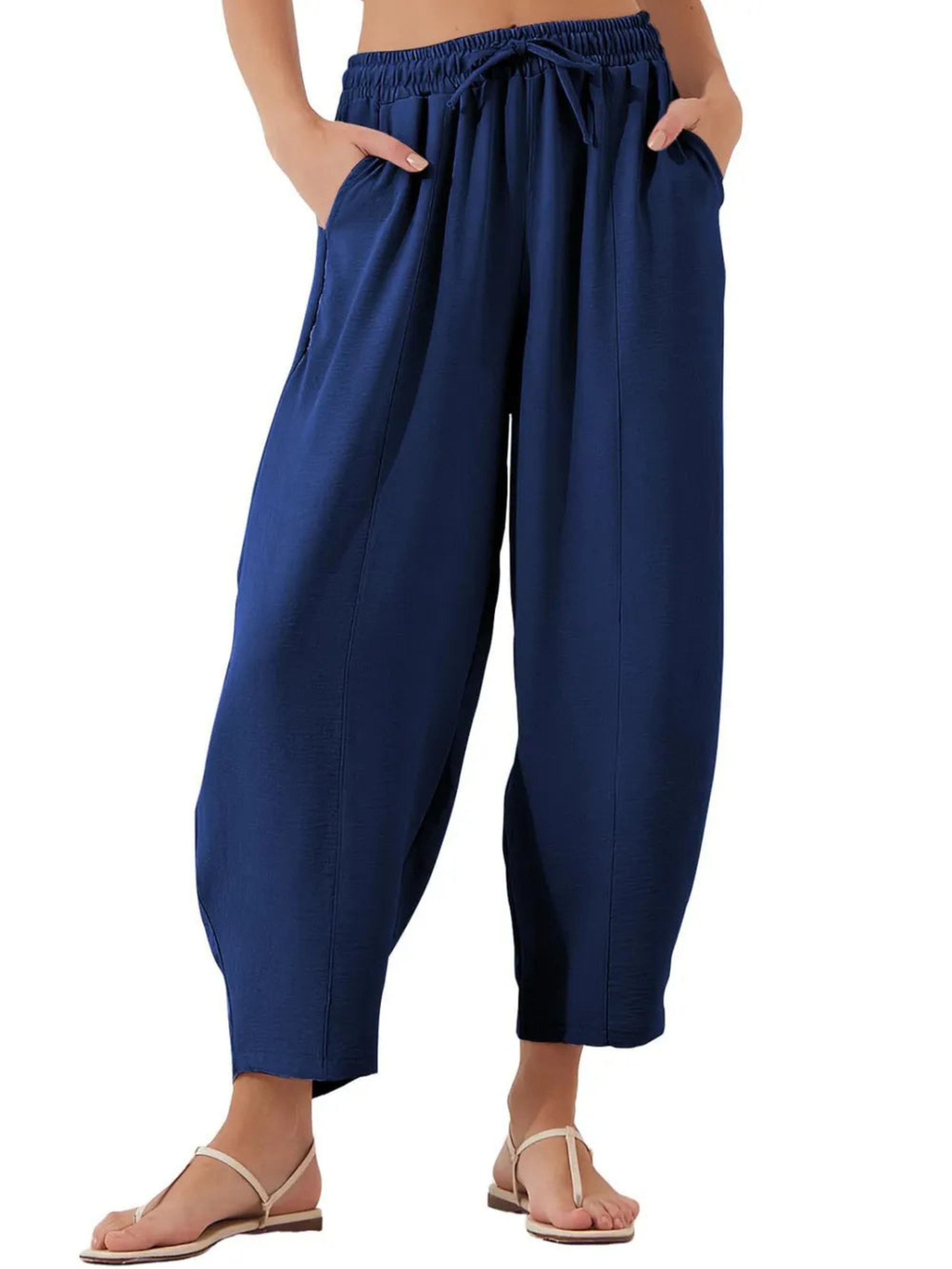 Full Size Drawstring Cropped Jogger Pants