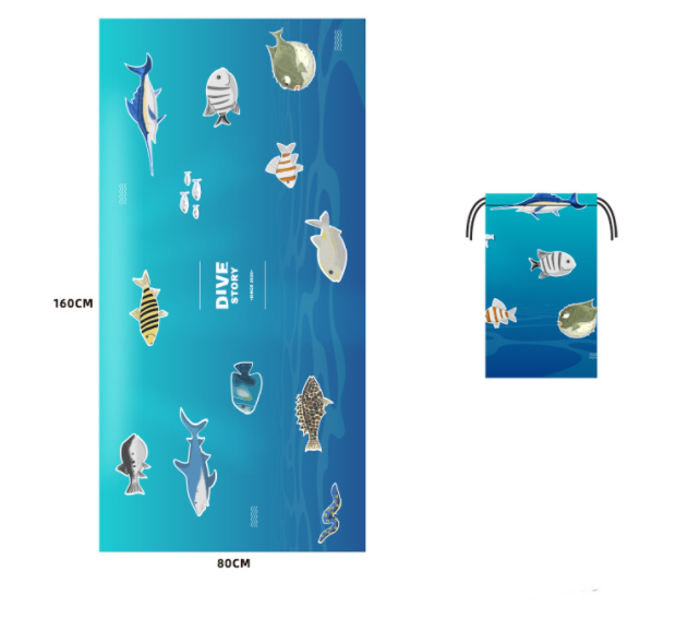 sea life beach towel