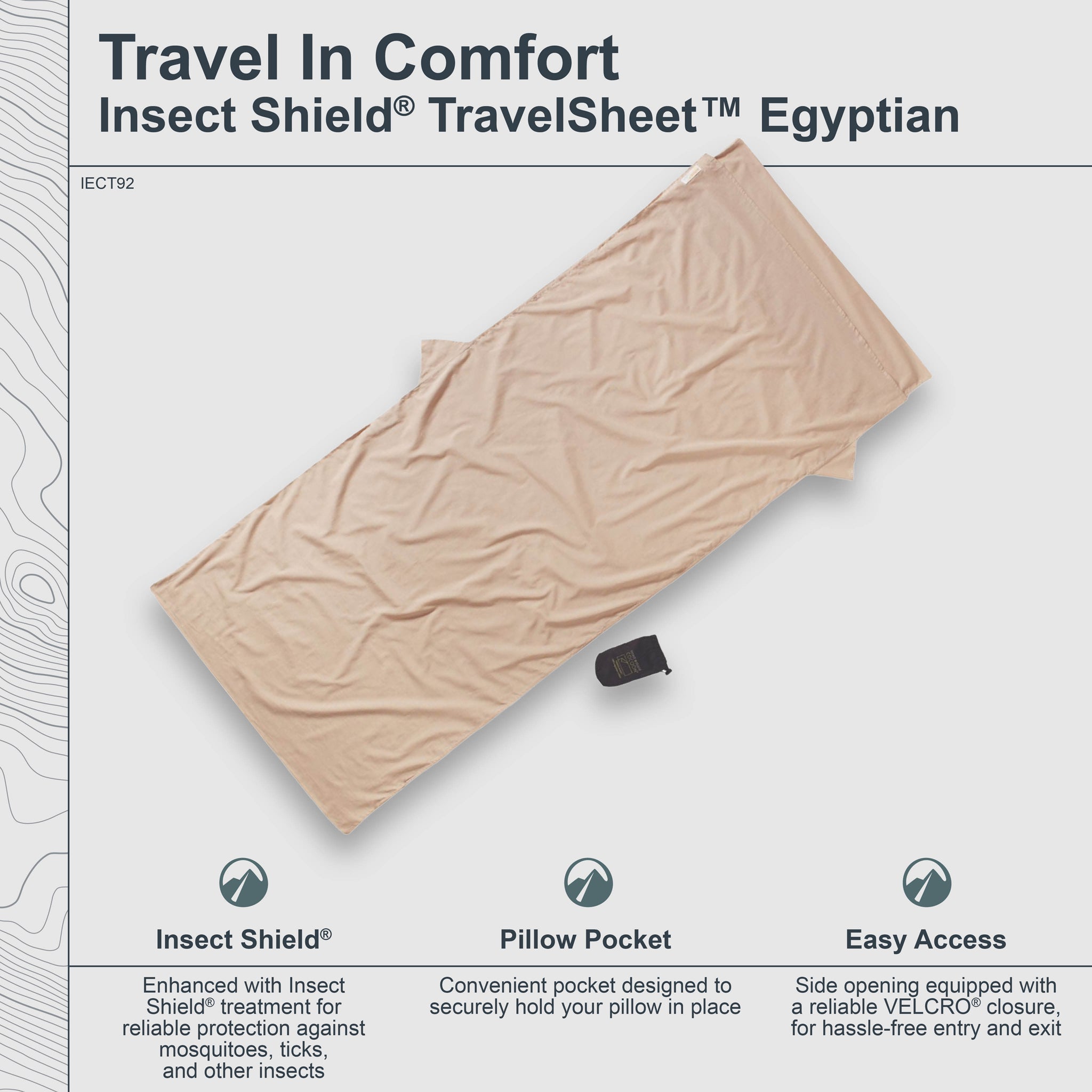 COCOON Insect Shield® TravelSheet™ Egyptian Cotton