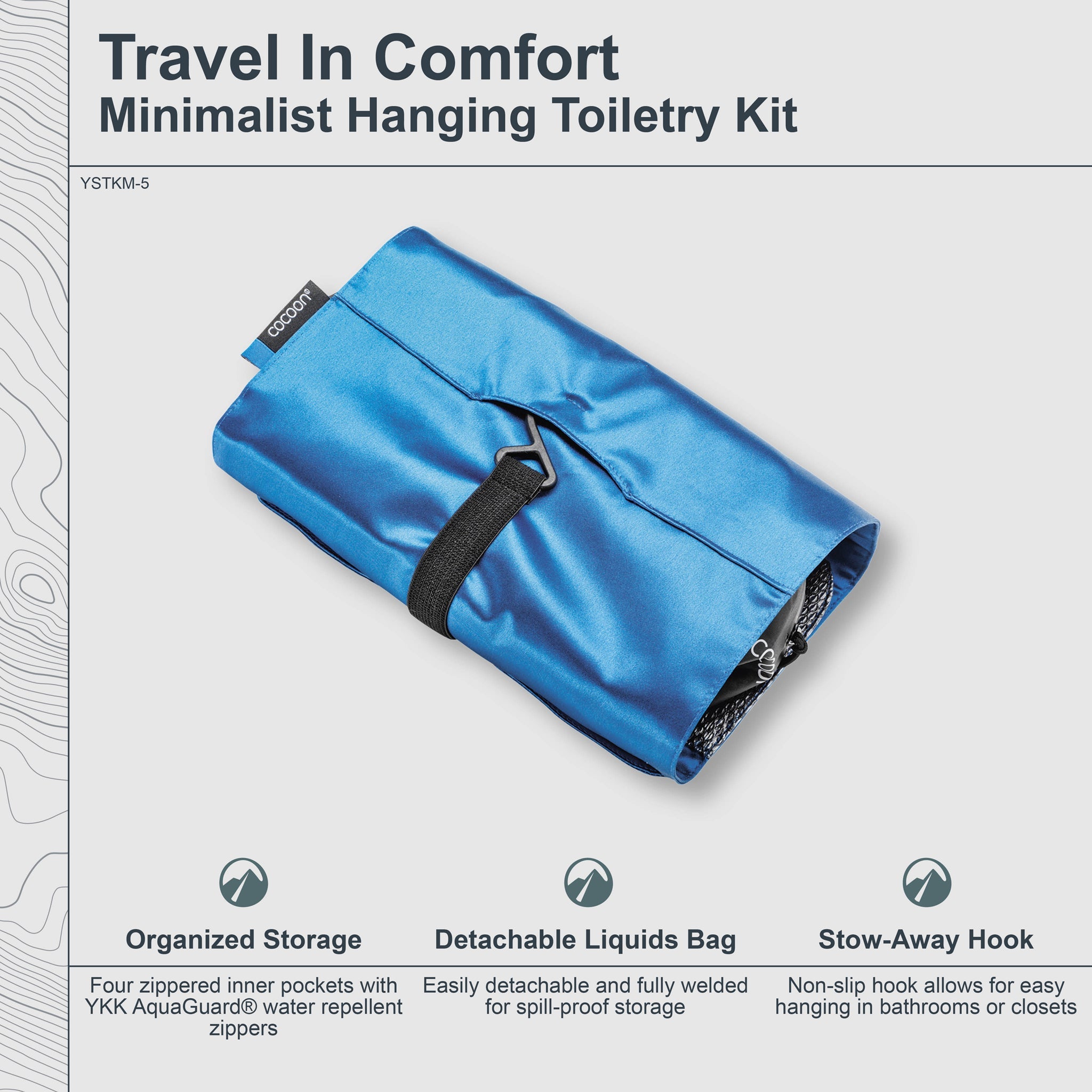 COCOON Minimalist Hanging Toiletry Kit Monsoon Silk™