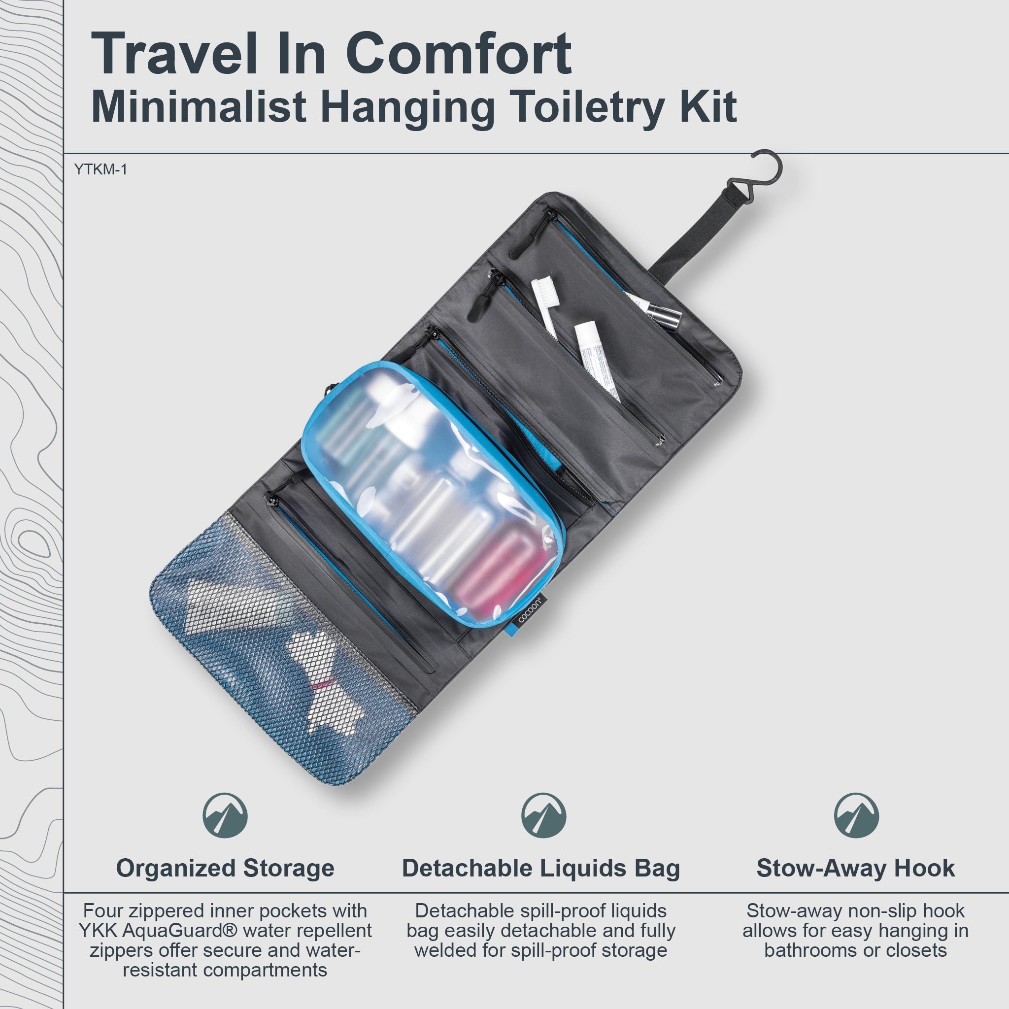 COCOON Minimalist Hanging Toiletry Kit