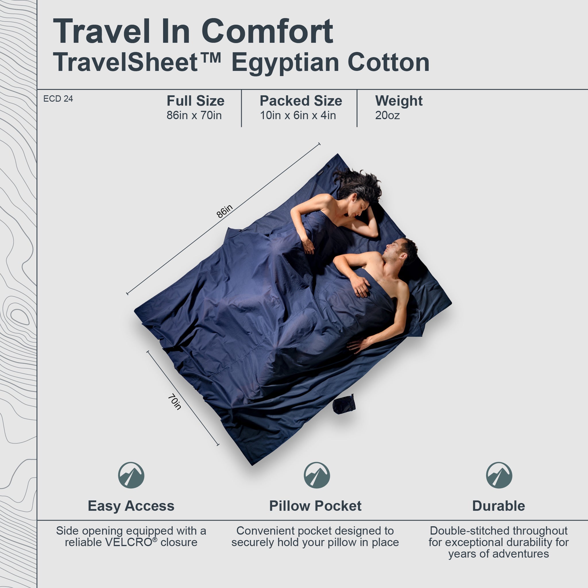 COCOON TravelSheet™ Egyptian Cotton Double
