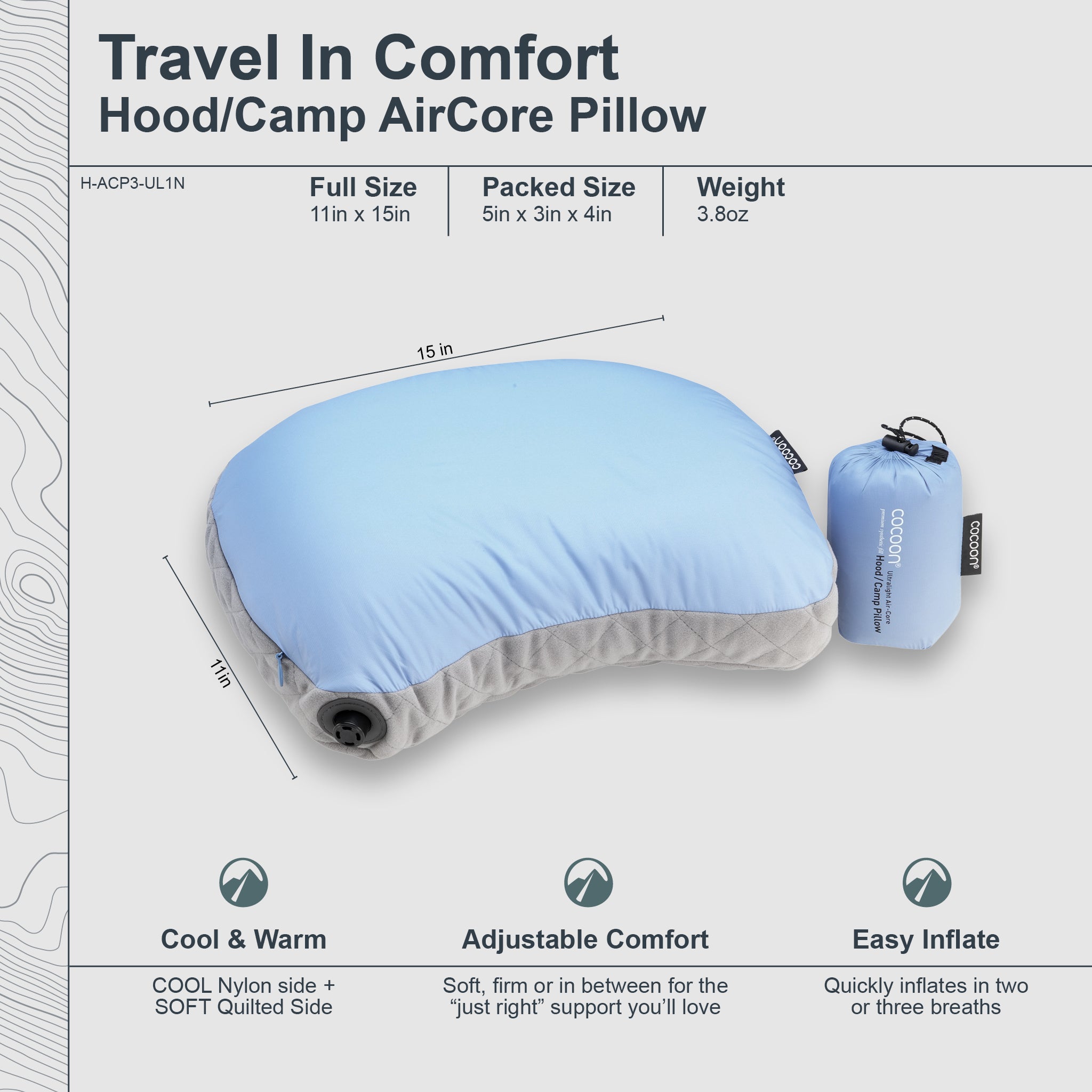 COCOON Ultralight AirCore Hood Pillow