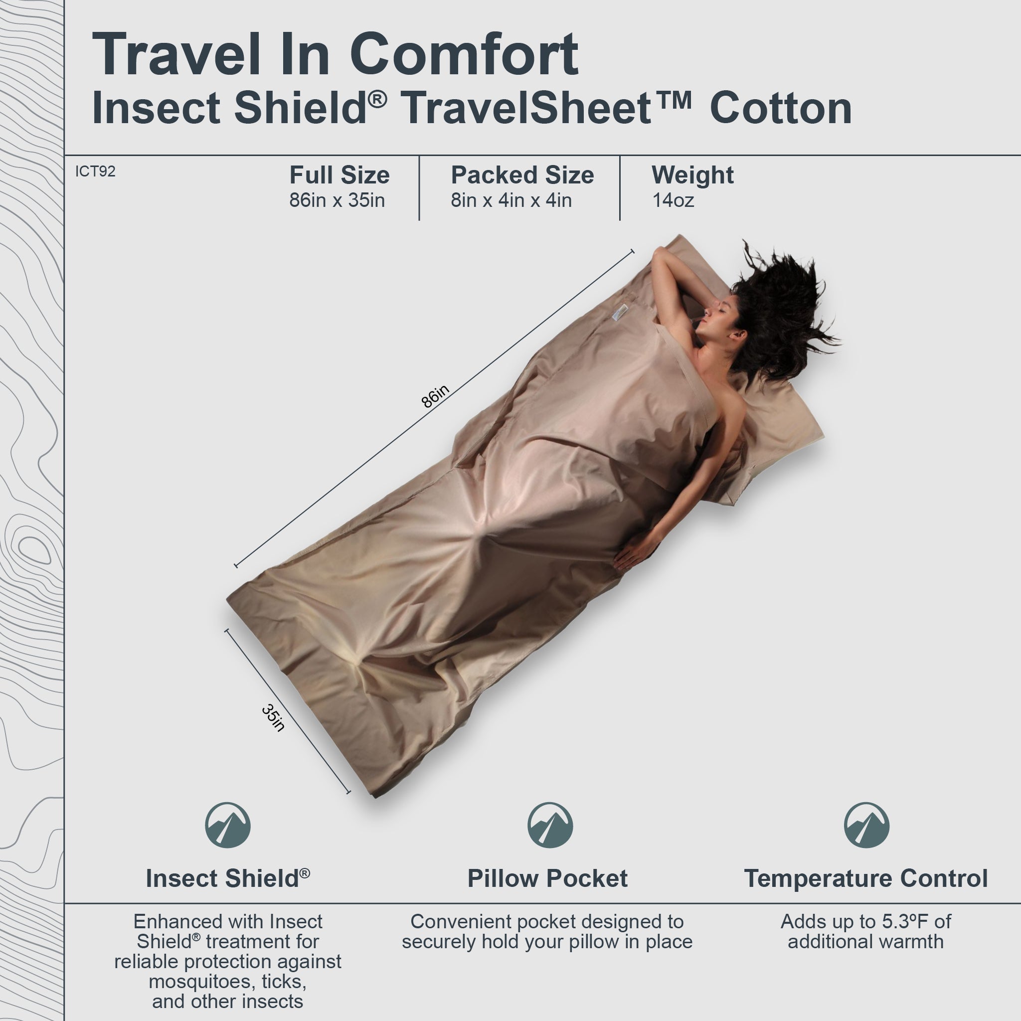 COCOON Insect Shield® TravelSheet™ Cotton