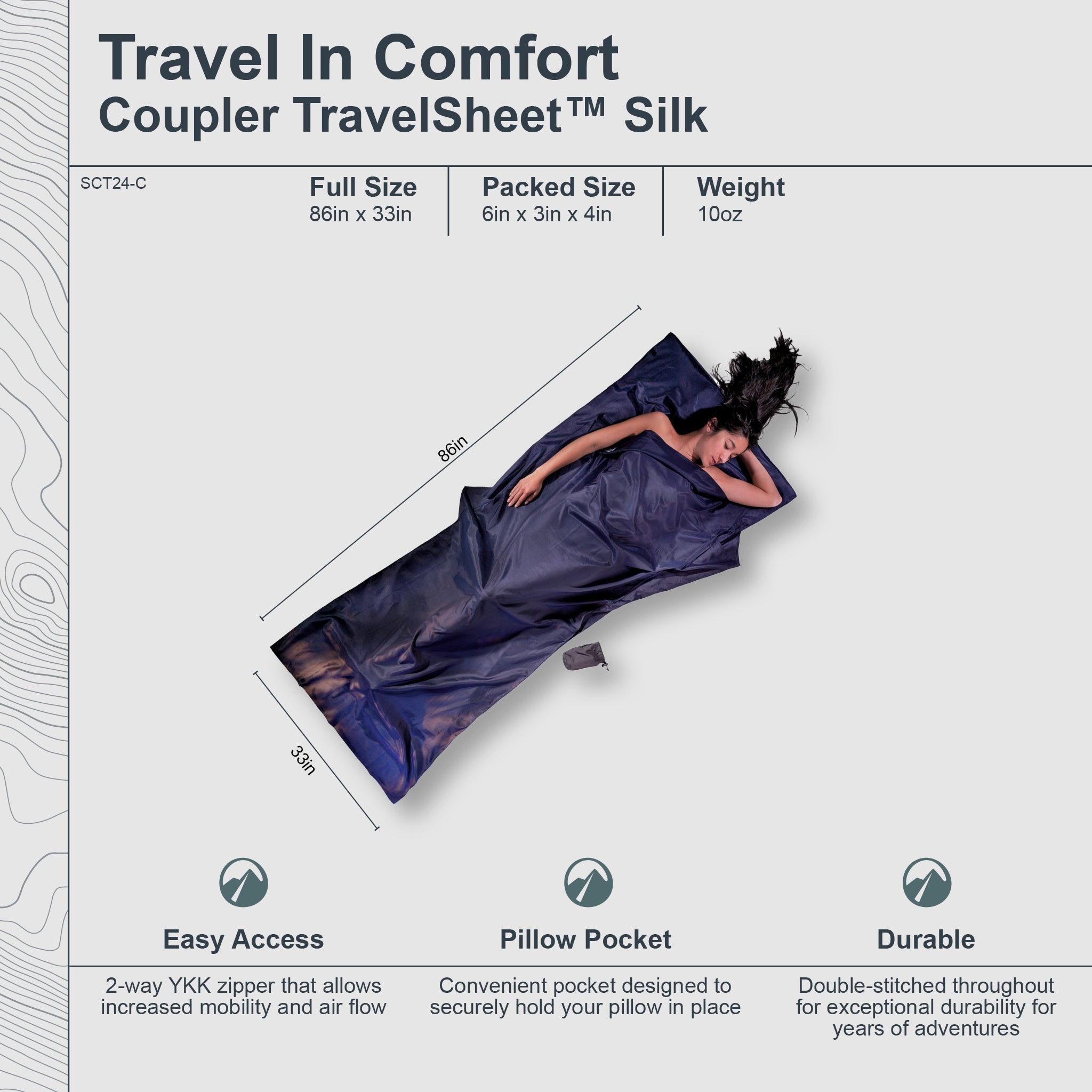 COCOON Coupler TravelSheet™ Silk / Cotton