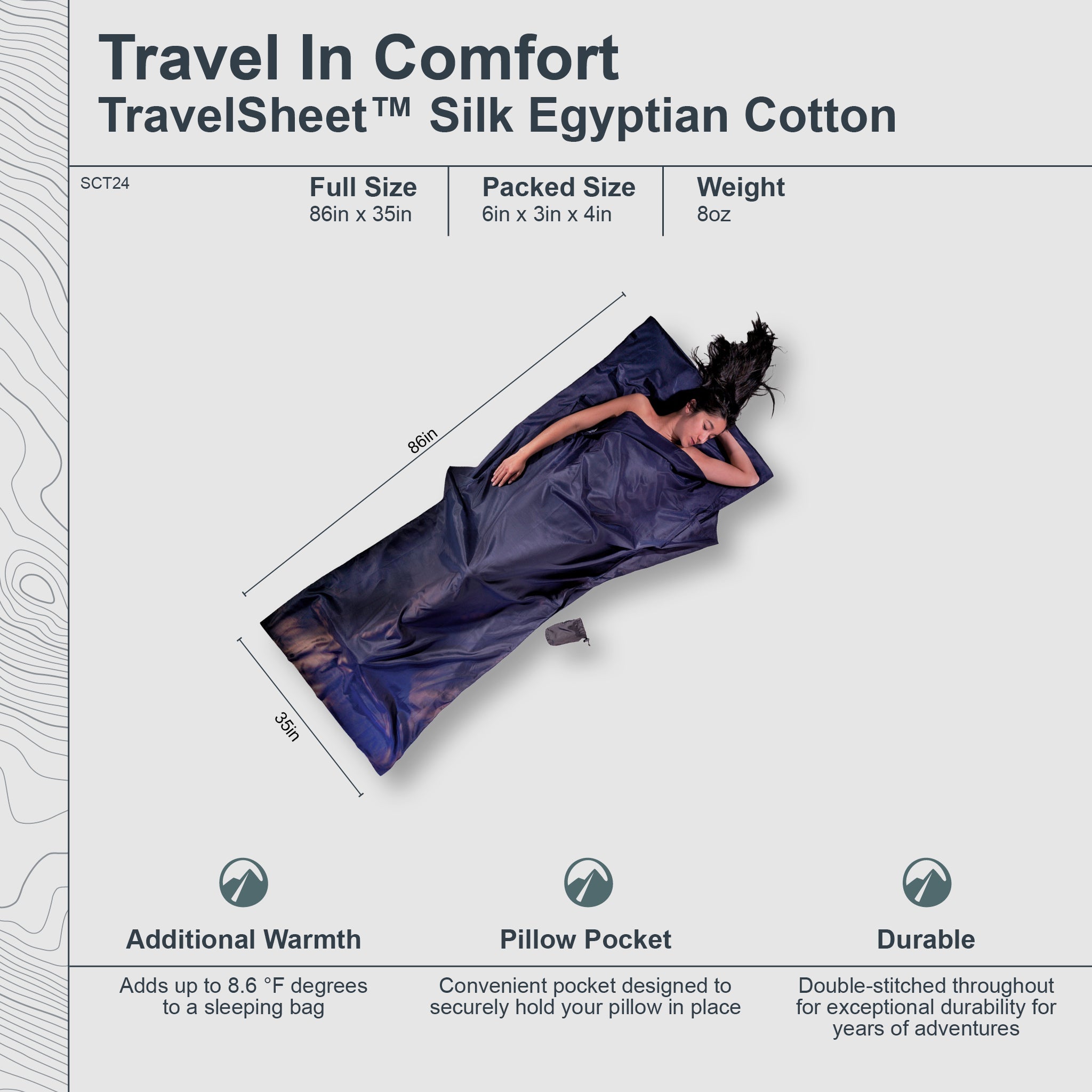 COCOON TravelSheet™ Silk Egyptian Cotton