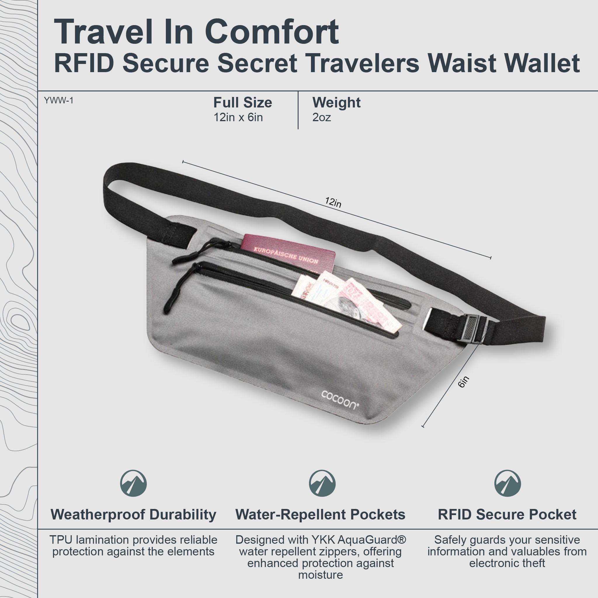 COCOON RFID Secret Waist Wallet