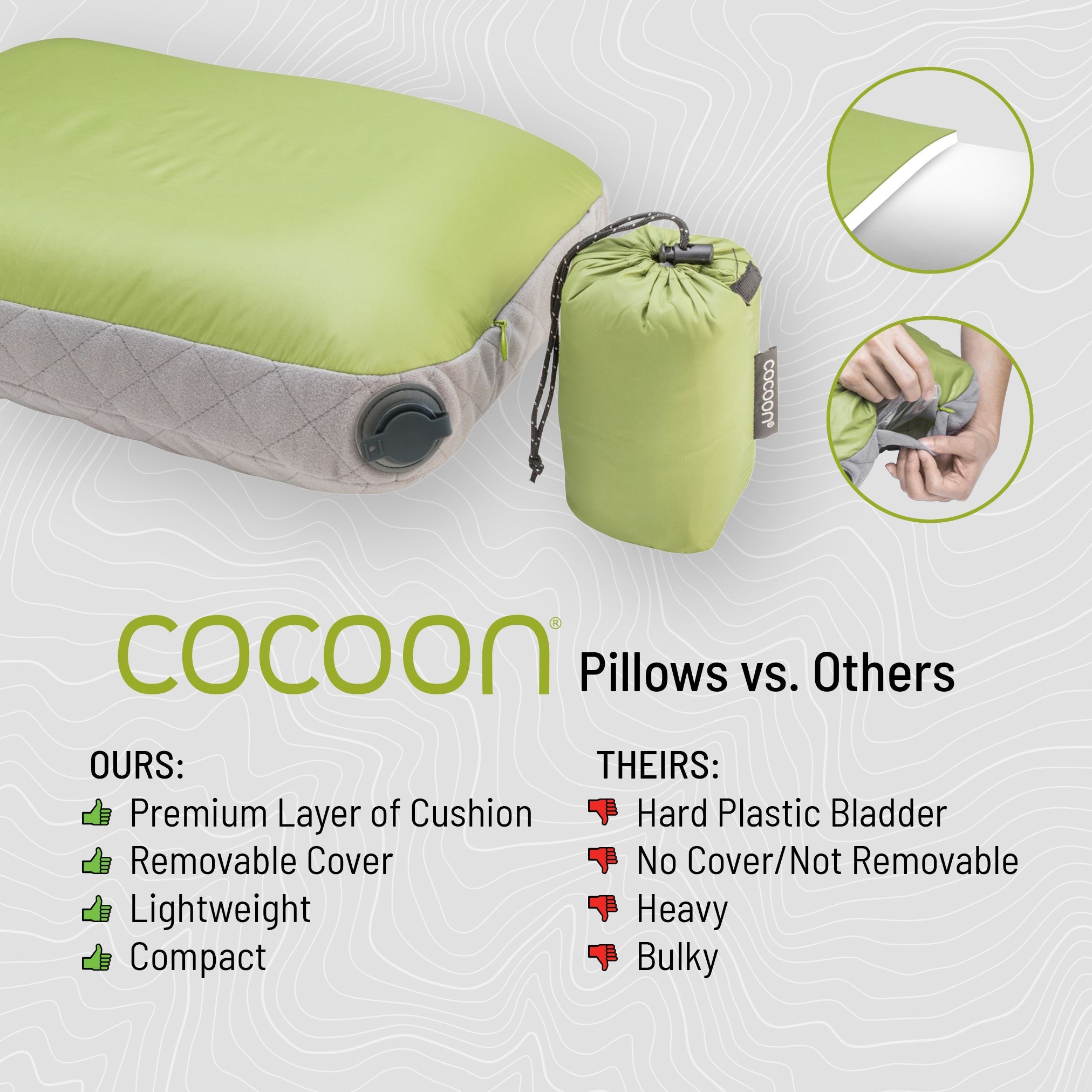 COCOON Ultralight AirCore Hood Pillow