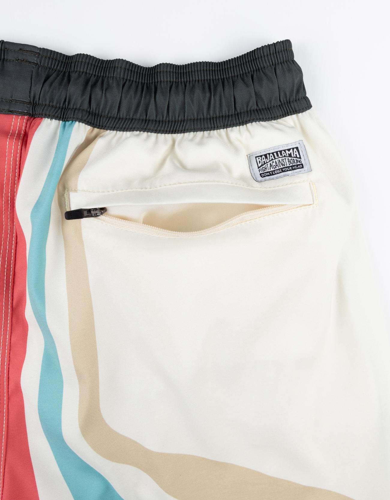 Retro B League Stripes Stretch Swimsuit
