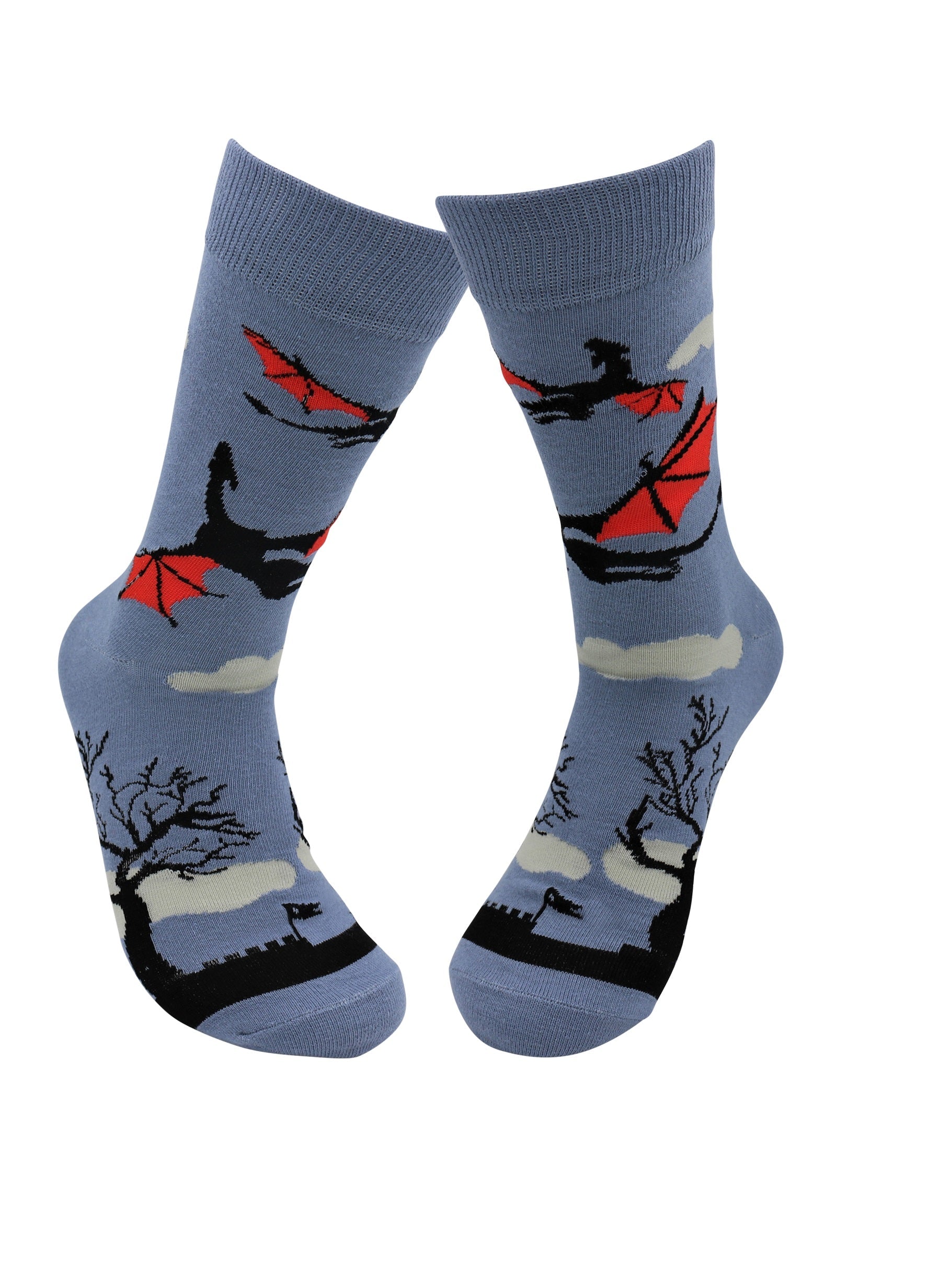 Real Sic Grey Dragon Socks