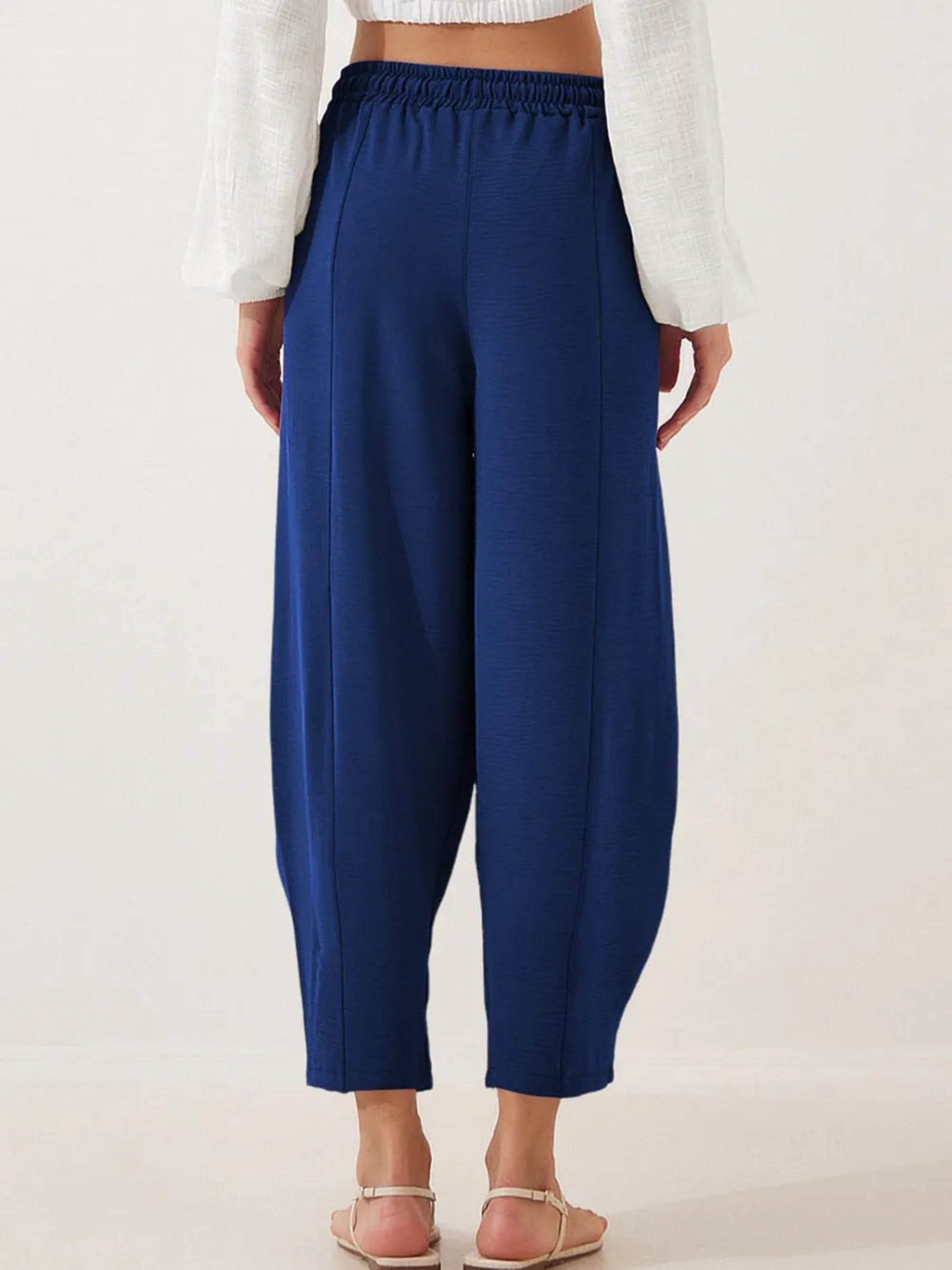 Full Size Drawstring Cropped Jogger Pants