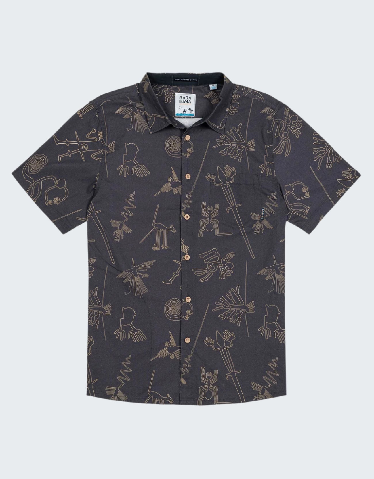 Nazca Lines Dark Chocolate Seven Seas Button Up