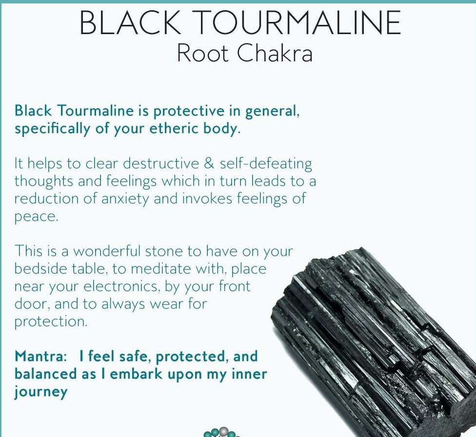 Black Tourmaline Quartz Stretch Bracelet