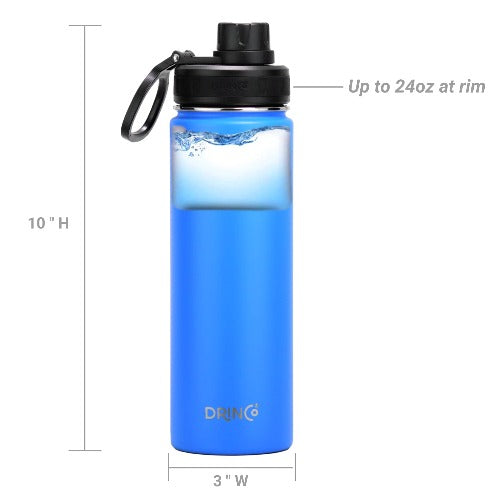 DRINCO® 22oz Stainless Steel Sport Water Bottle - Royal Blue