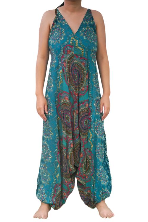 Teal Mandala Hippie Jumpsuit