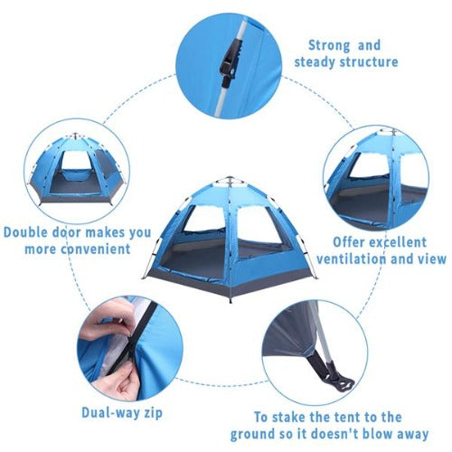 Automatic Pop Up Family Tent for Camping